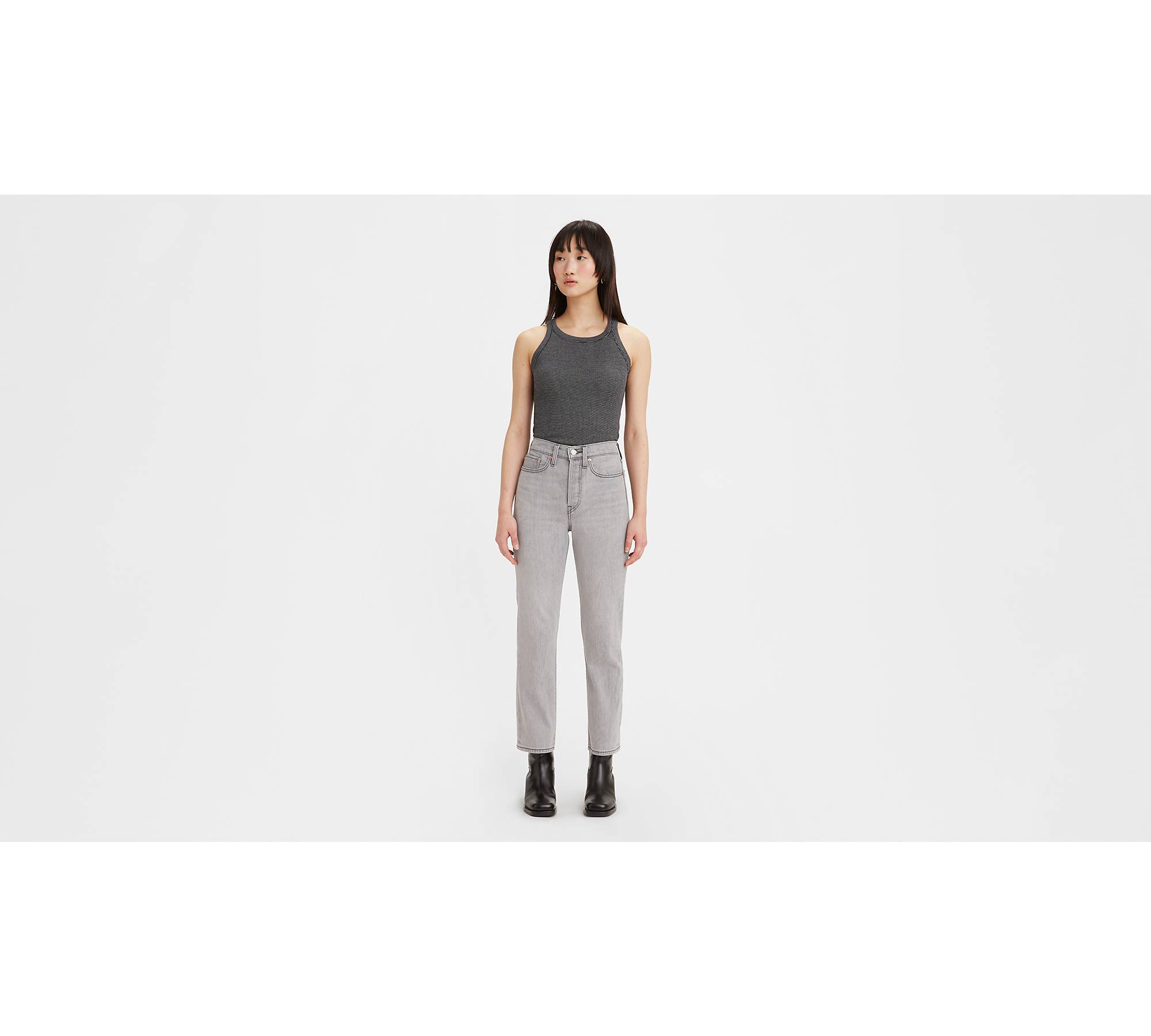 Wedgie Straight Fit Women's Jeans - Grey | Levi's® CA