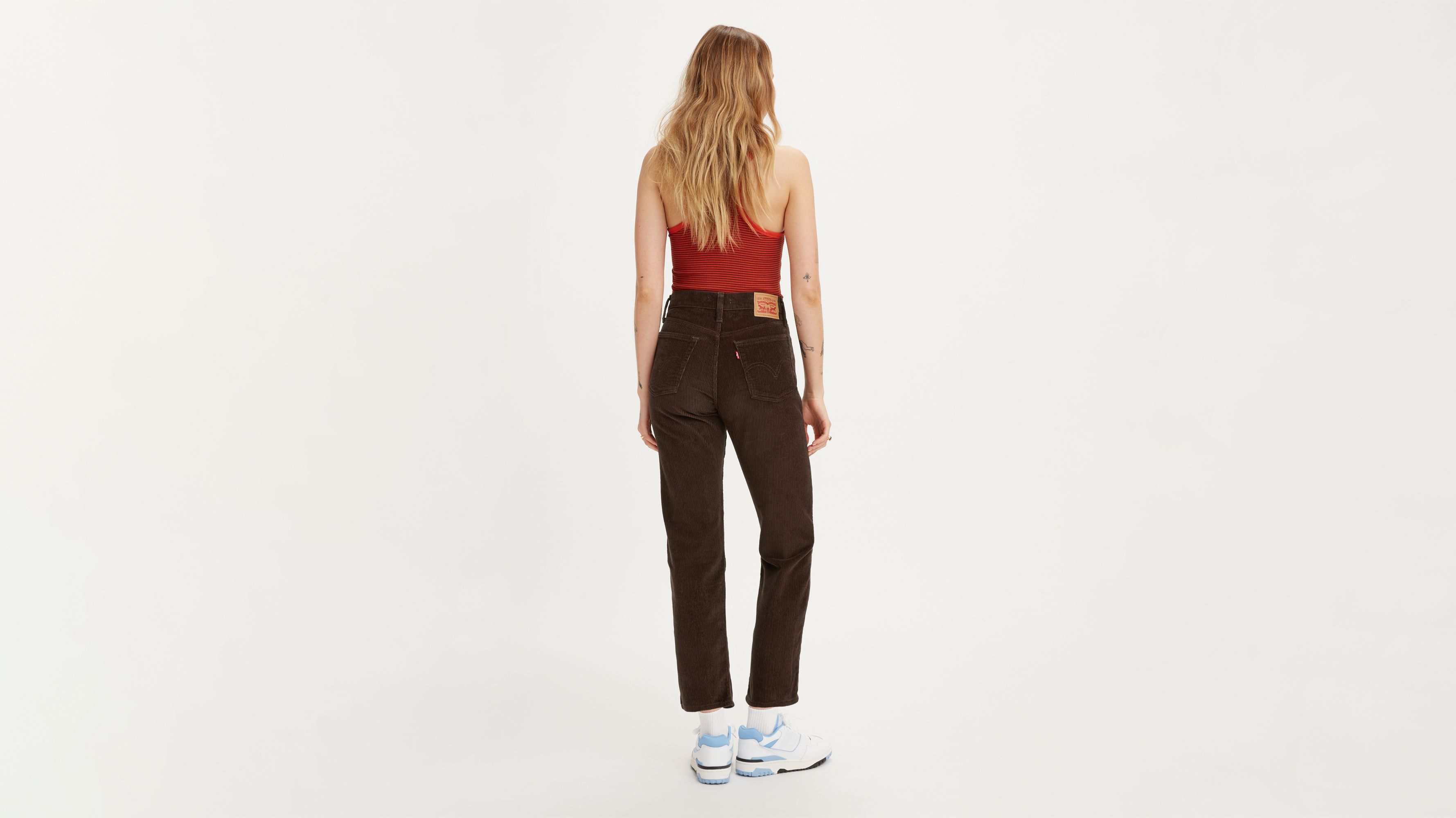 Wedgie Straight Fit Corduroy Women's Pants - Brown | Levi's® US