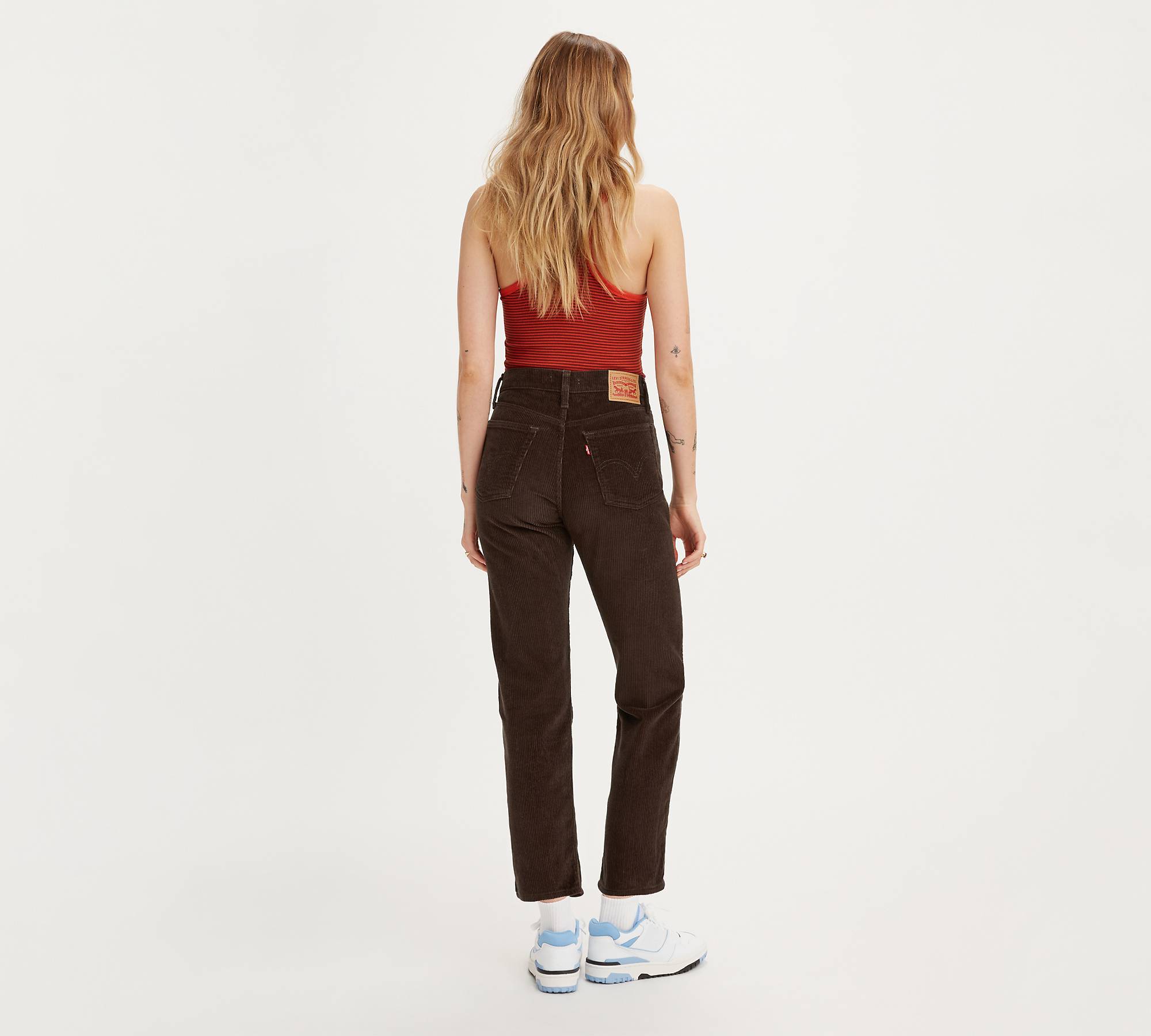 Wedgie Straight Fit Corduroy Women's Pants - Brown | Levi's® CA