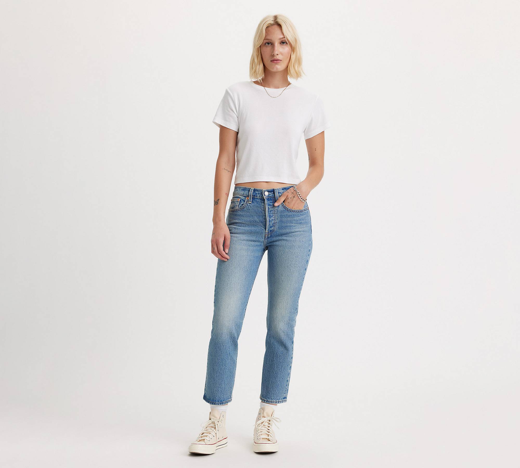 Wedgie Straight Fit Women's Jeans - Light Wash | Levi's® CA
