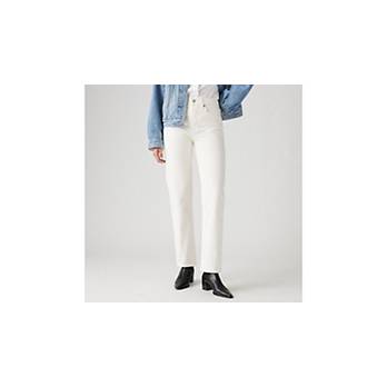 Levi's Women's Wedgie High Rise Straight Leg Jeans - White
