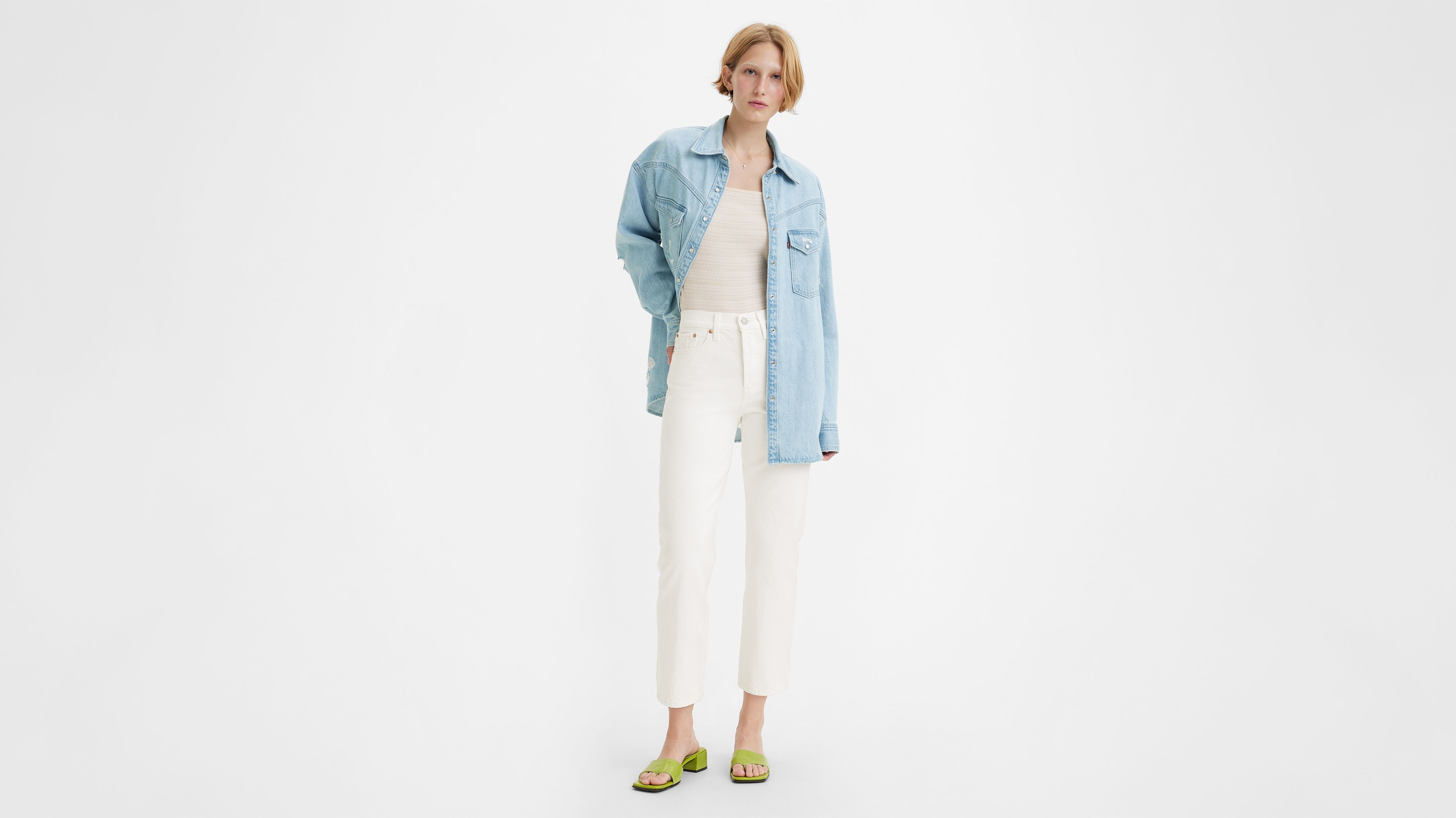 Wedgie Straight Fit Women's Jeans - White | Levi's® US