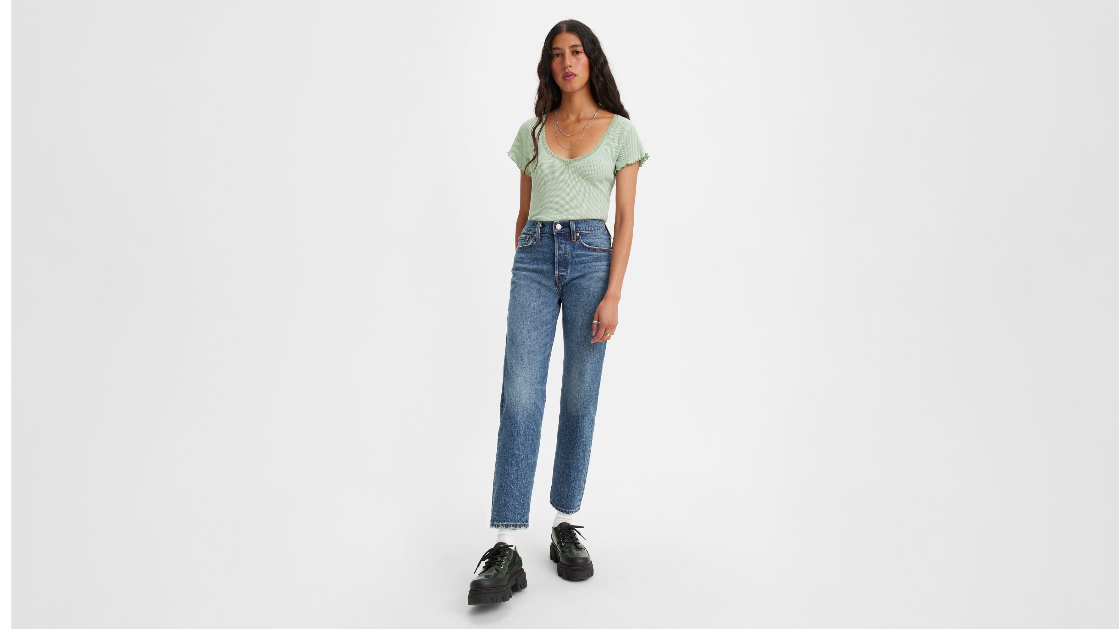 Wedgie Straight Jeans - Blue | Levi's® GB