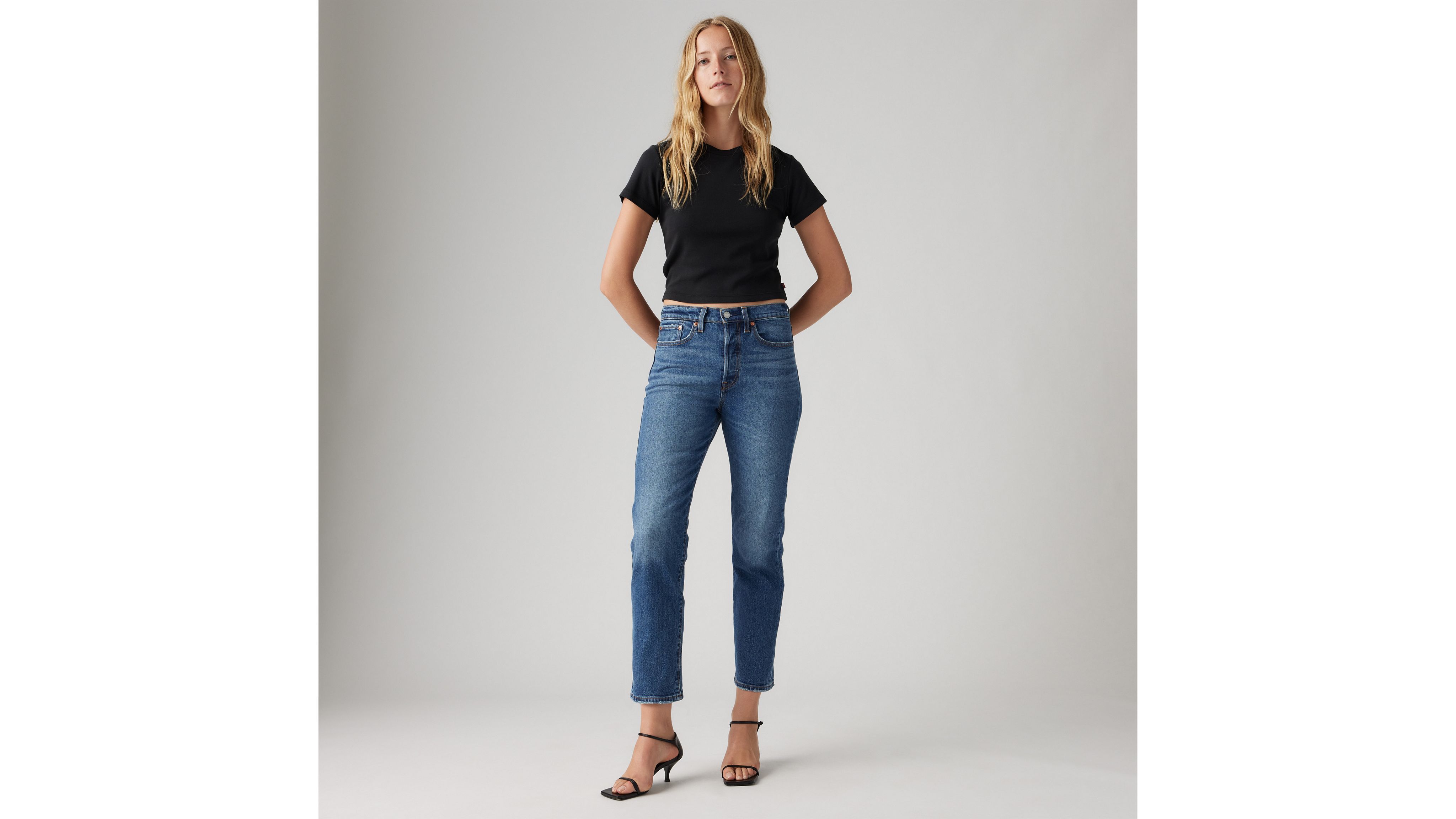 Levi's blue wedgie straight jeans best sale