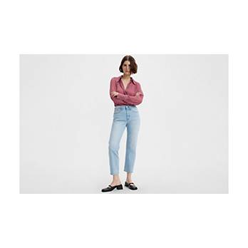 Womens Straight Fit Solid Jeans