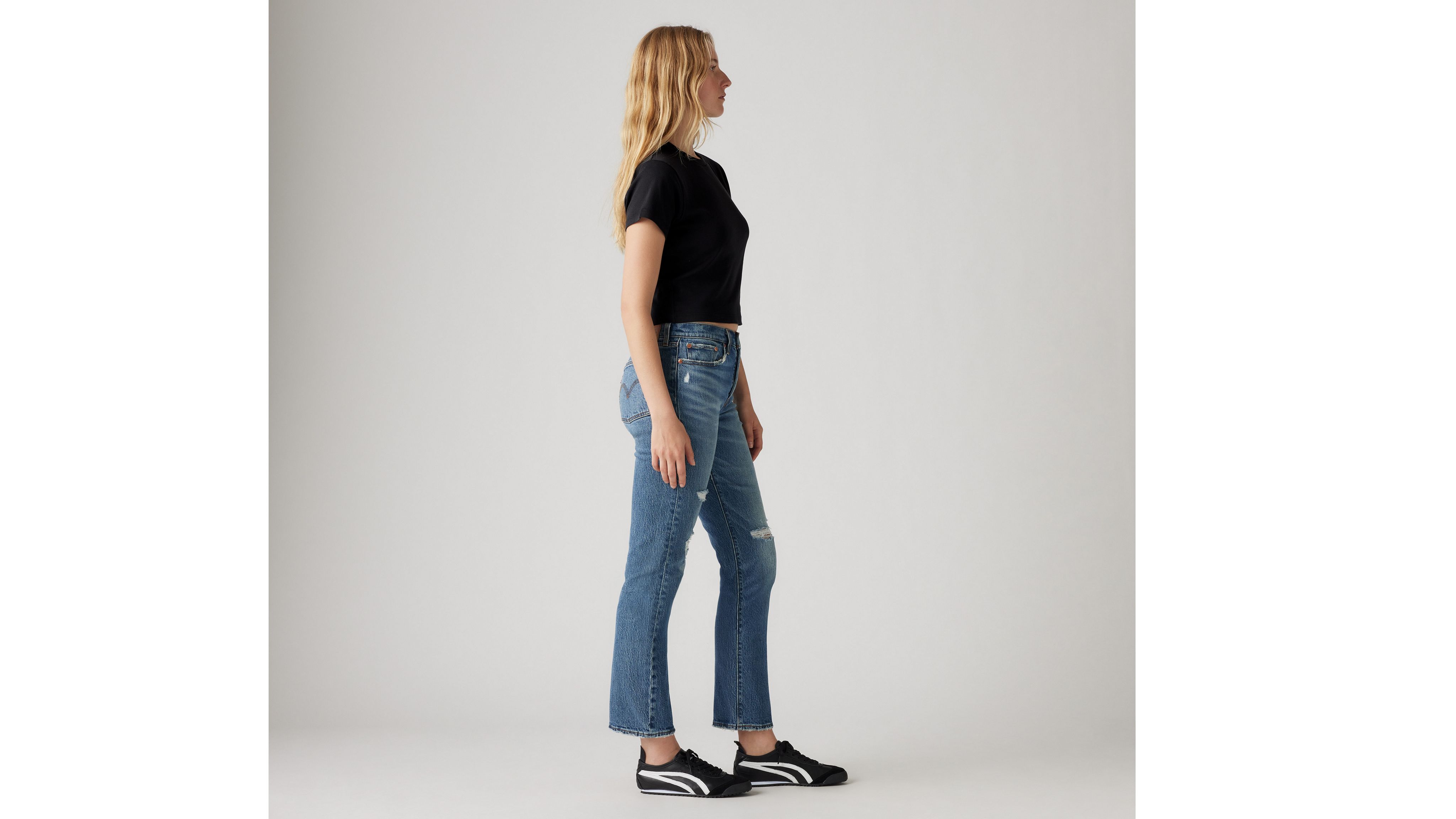 LEVI'S Wedgie Straight Womens Jeans - Turned On Me - MED BLAST