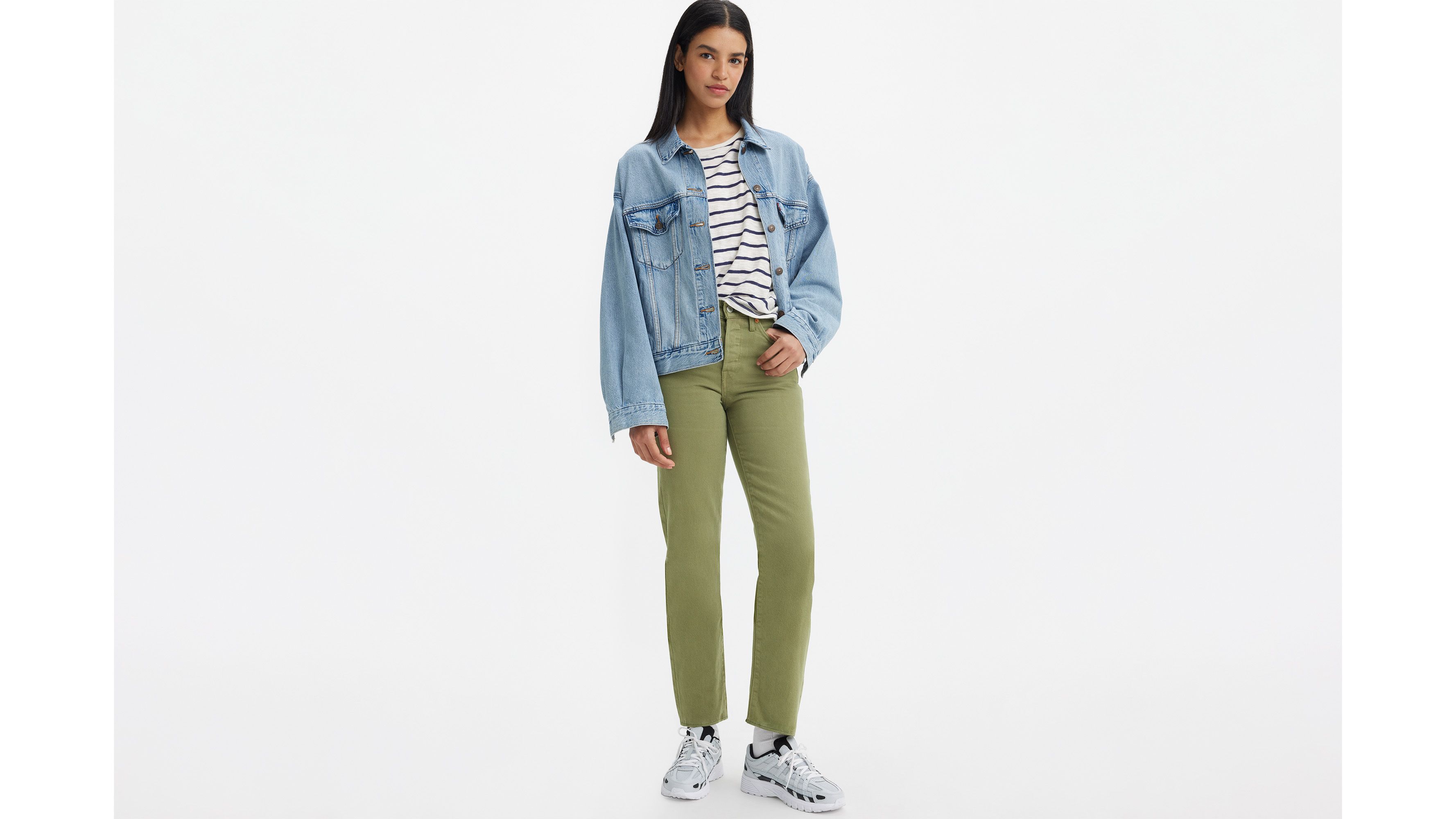 Wedgie Straight Women's Jeans - Green