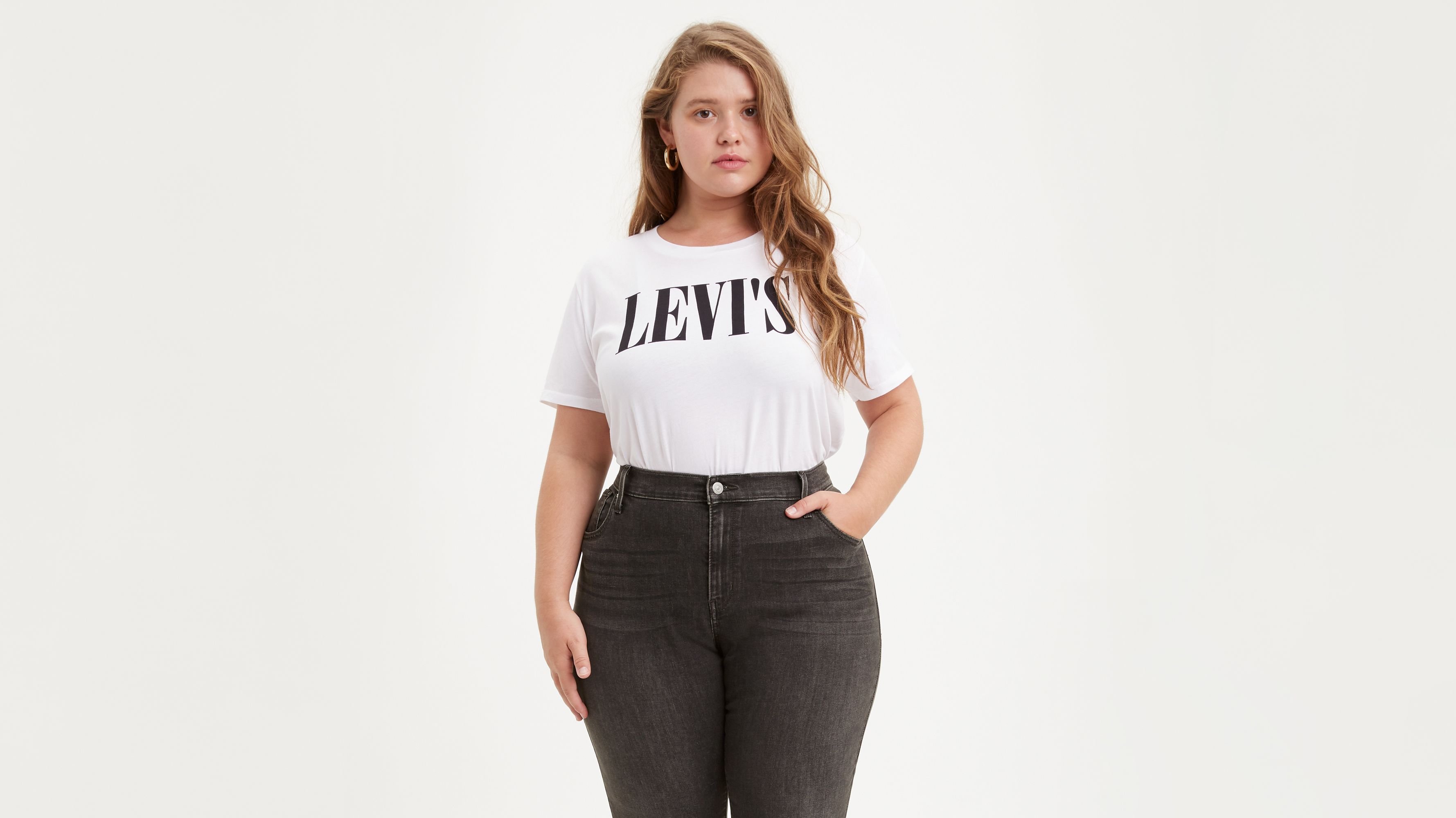 black plus size levi's