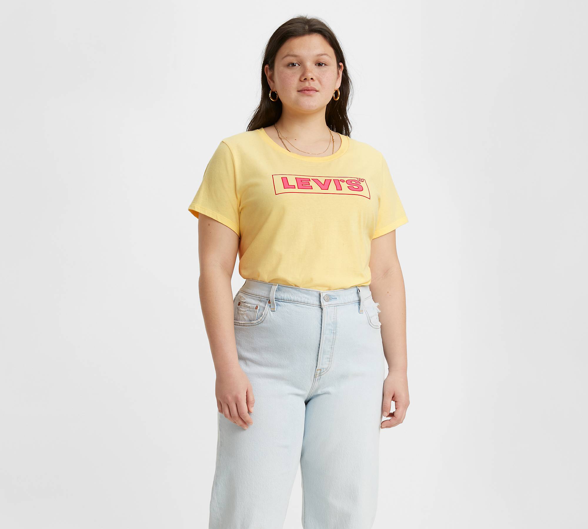 Levi's® Logo Perfect Tee Shirt (plus Size) - White | Levi's® US