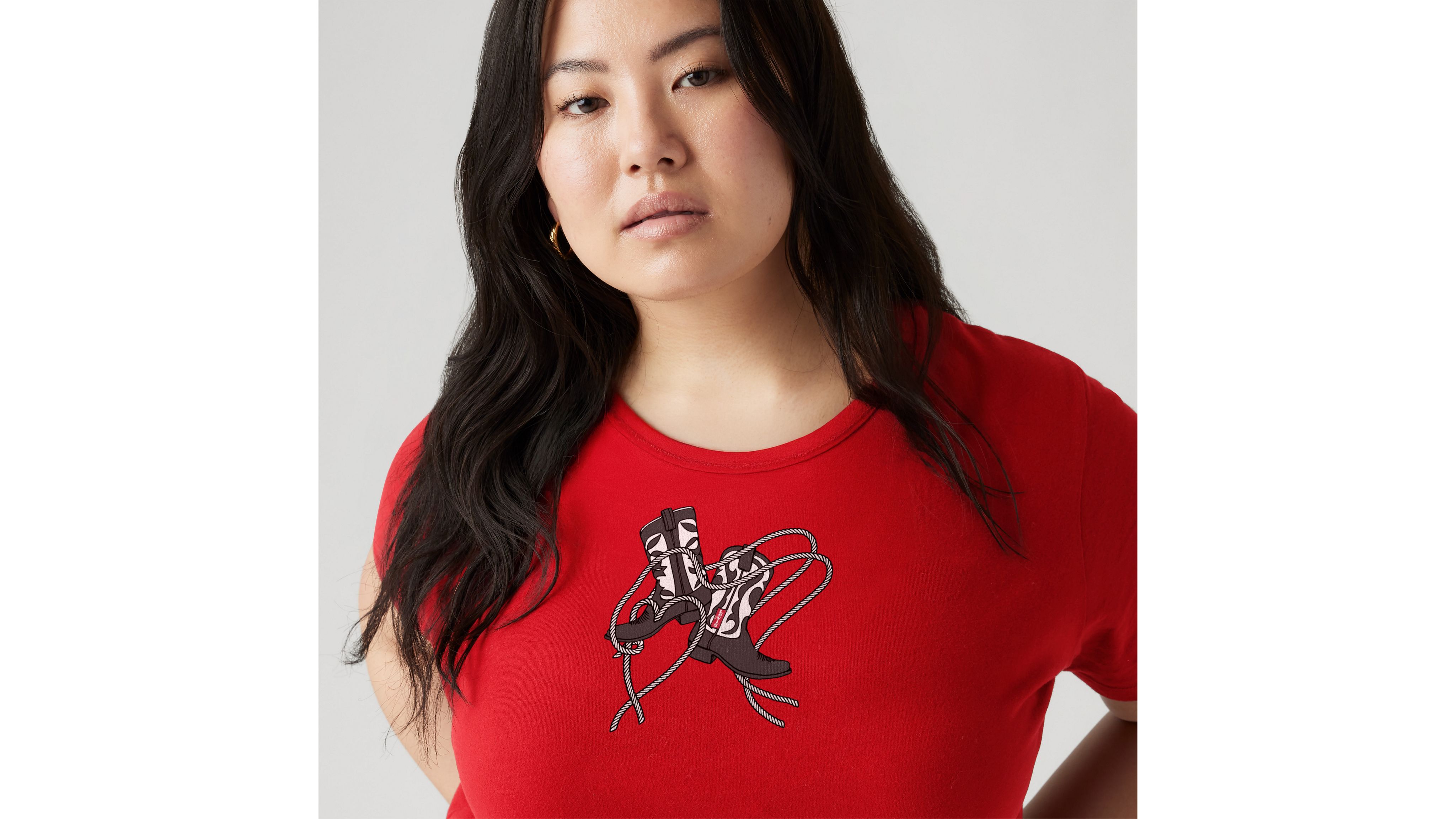 Levi's Perfect Logo T-shirt (plus Size) In Red