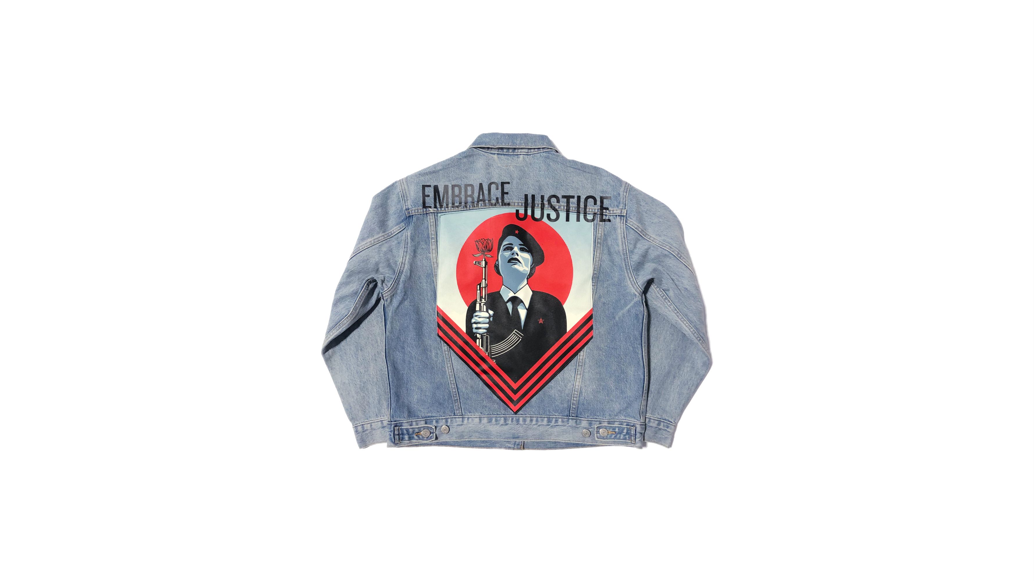 justice x levi's jacket