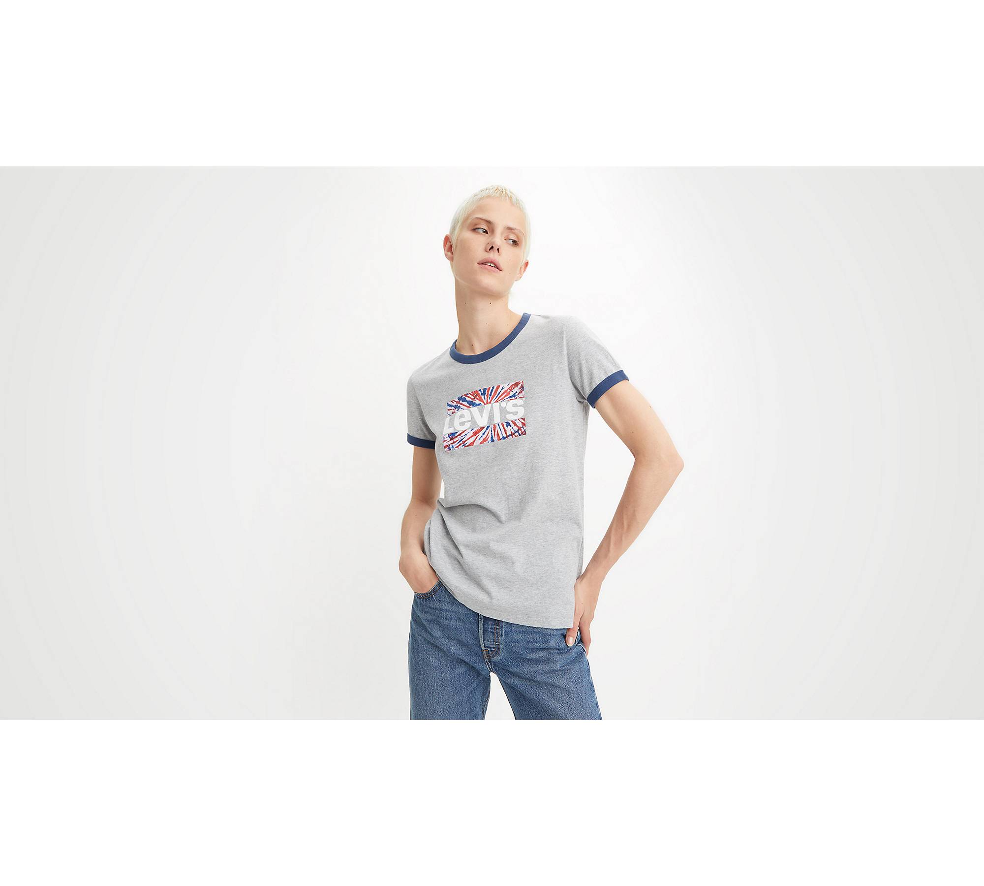 The Perfect Ringer Tee - Grey | Levi's® GB