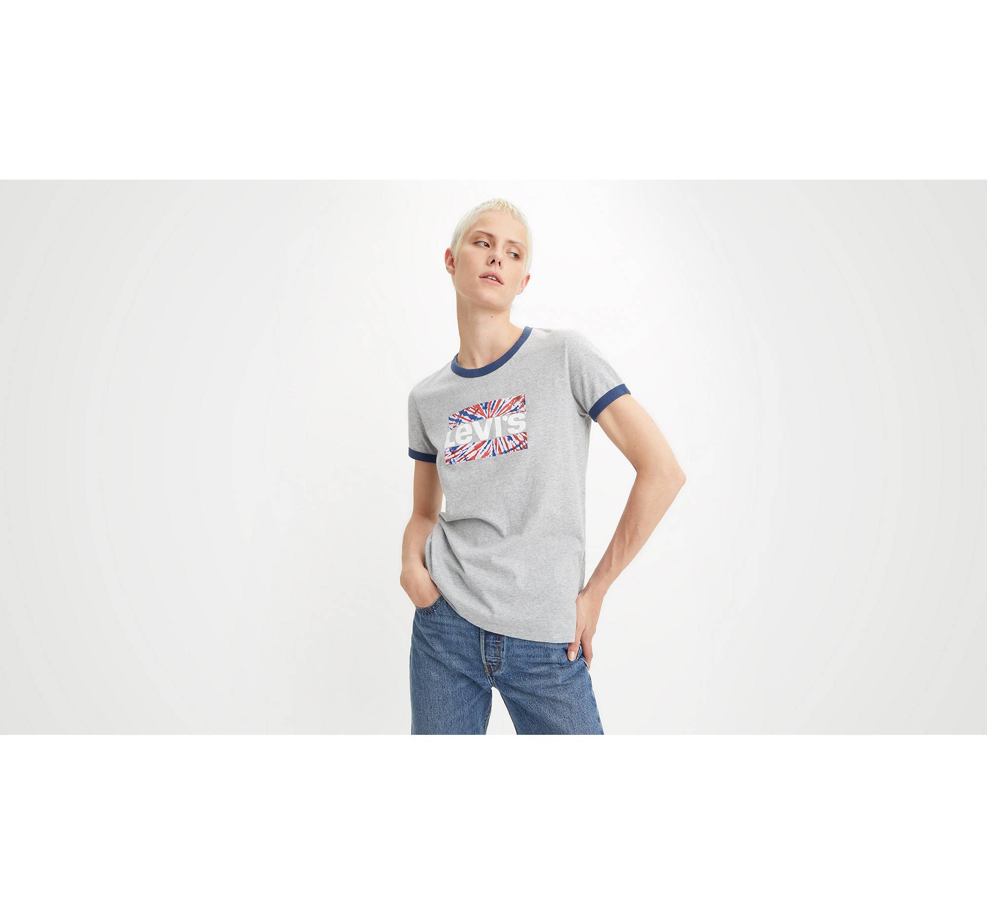 The Perfect Ringer Tee - Grey | Levi's® GR