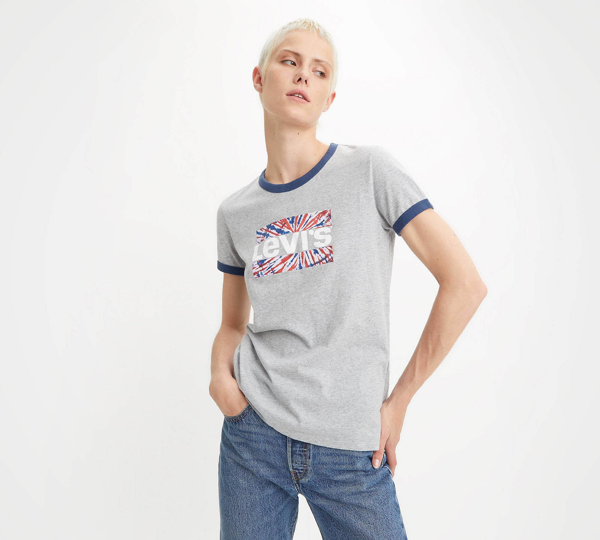 The Perfect Ringer Tee - Grey | Levi's® GB