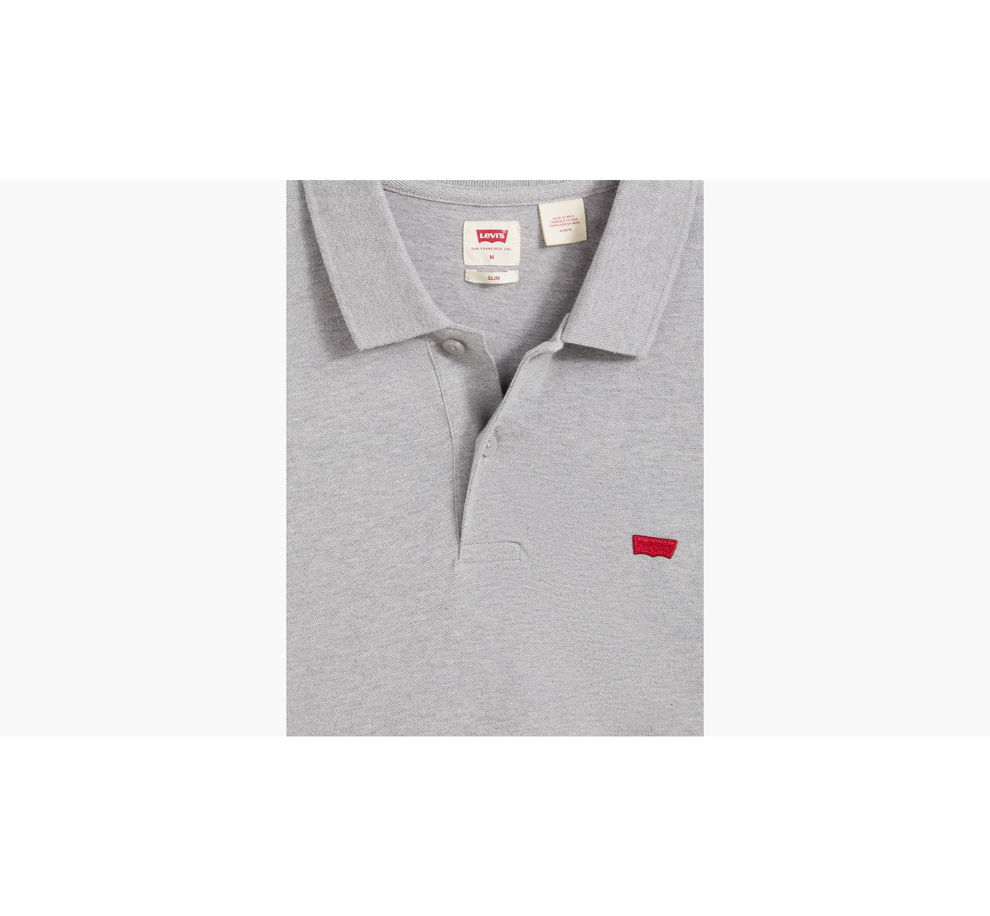 Levi's Housemark Polo T-Shirt Homme, Medium Grey Heather, XS