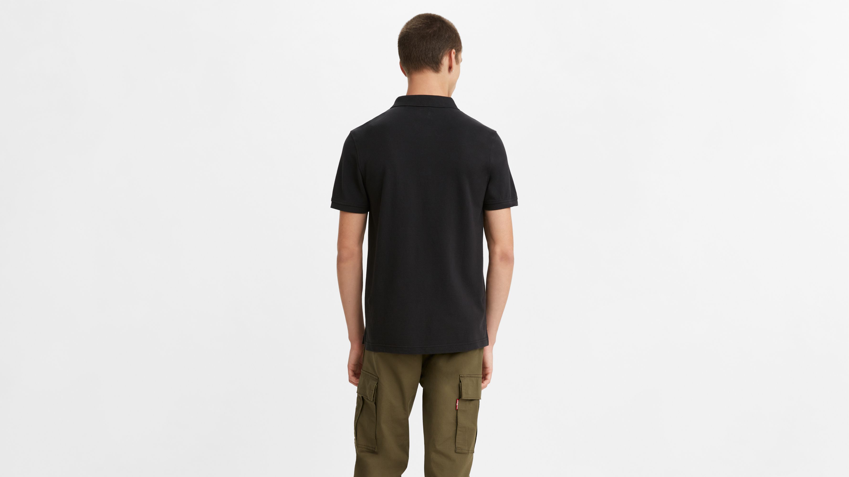 Levis black polo t hot sale shirt