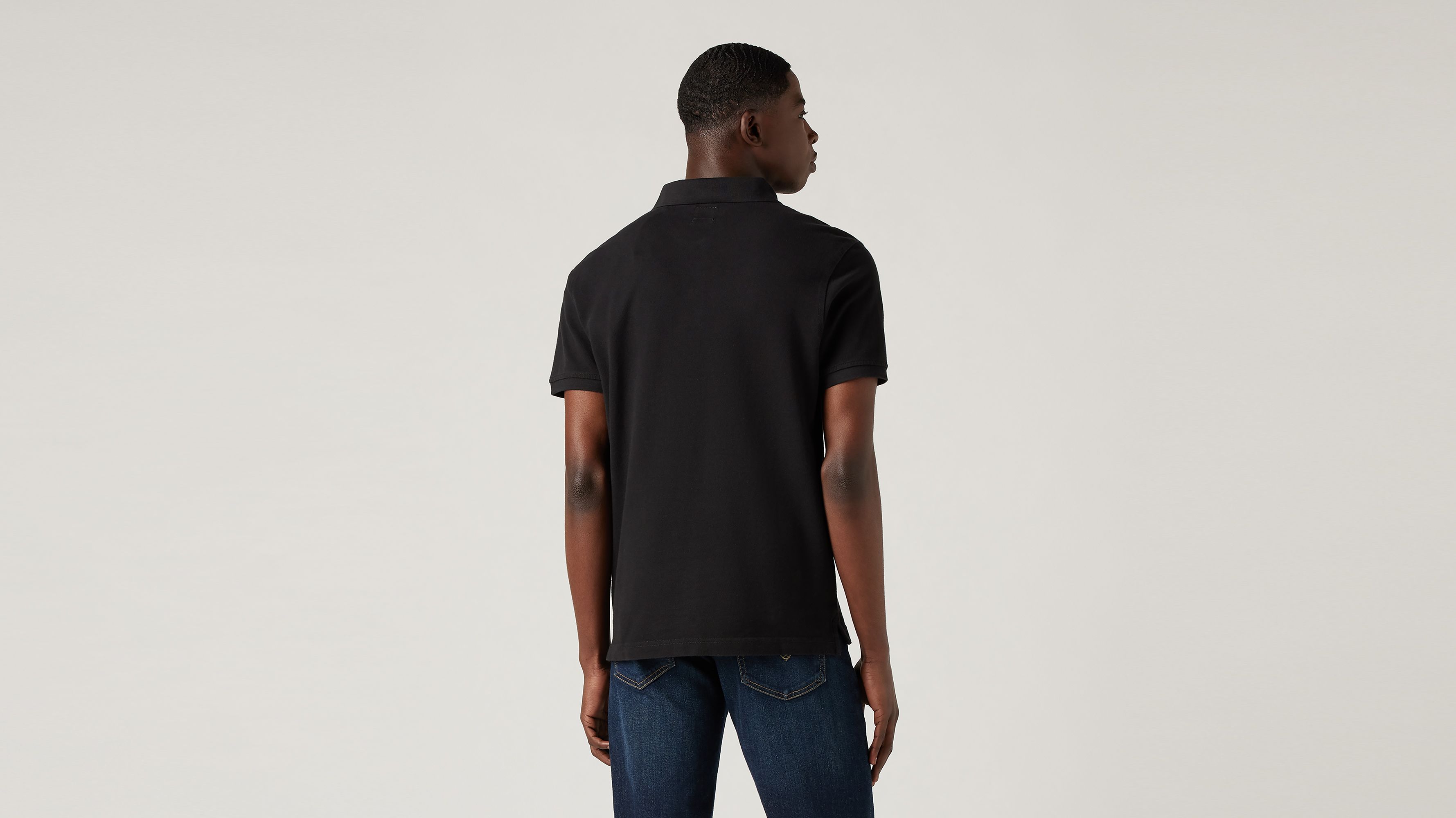 Black polo shirt tesco best sale