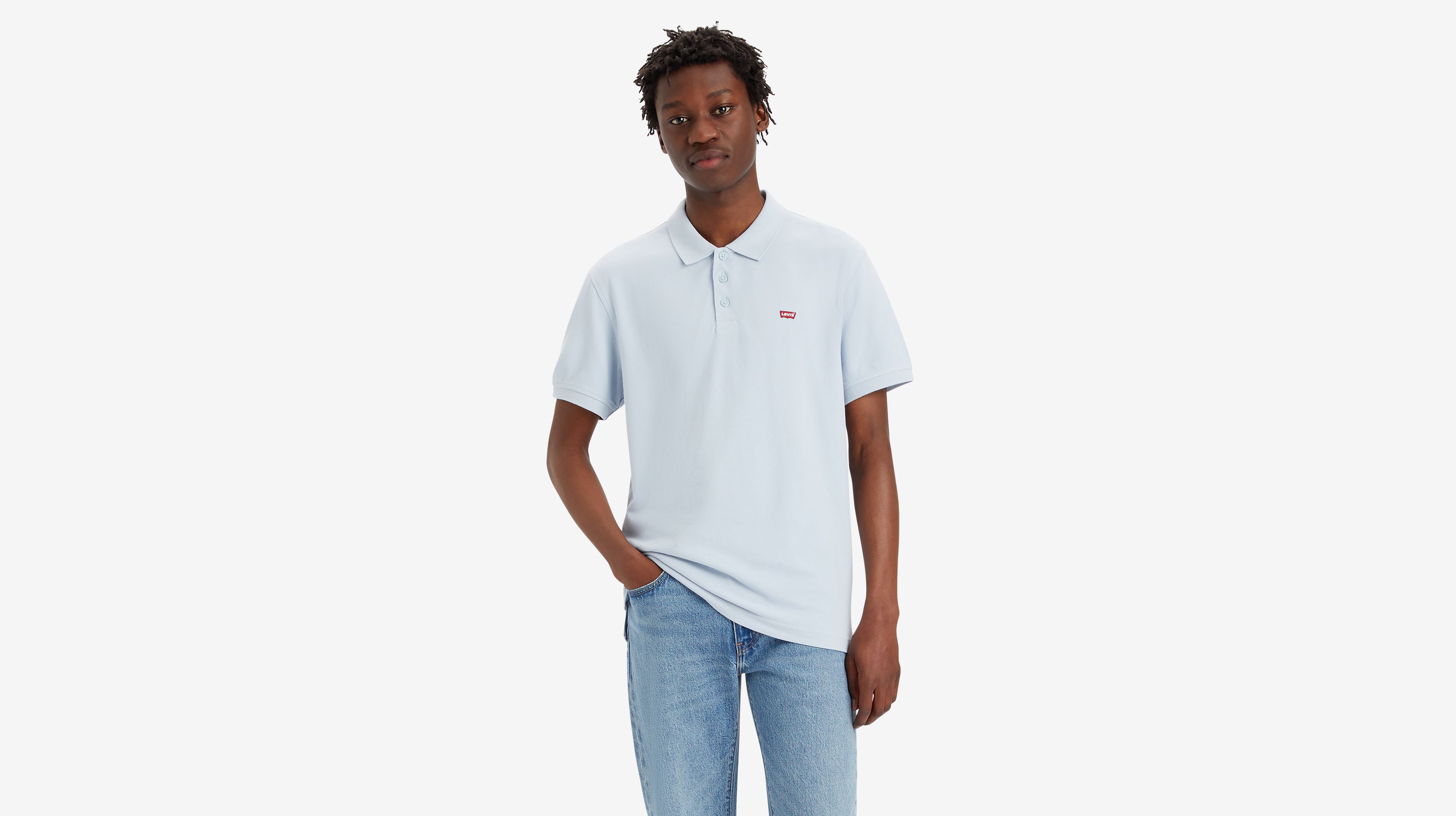 Levis white store polo t shirt