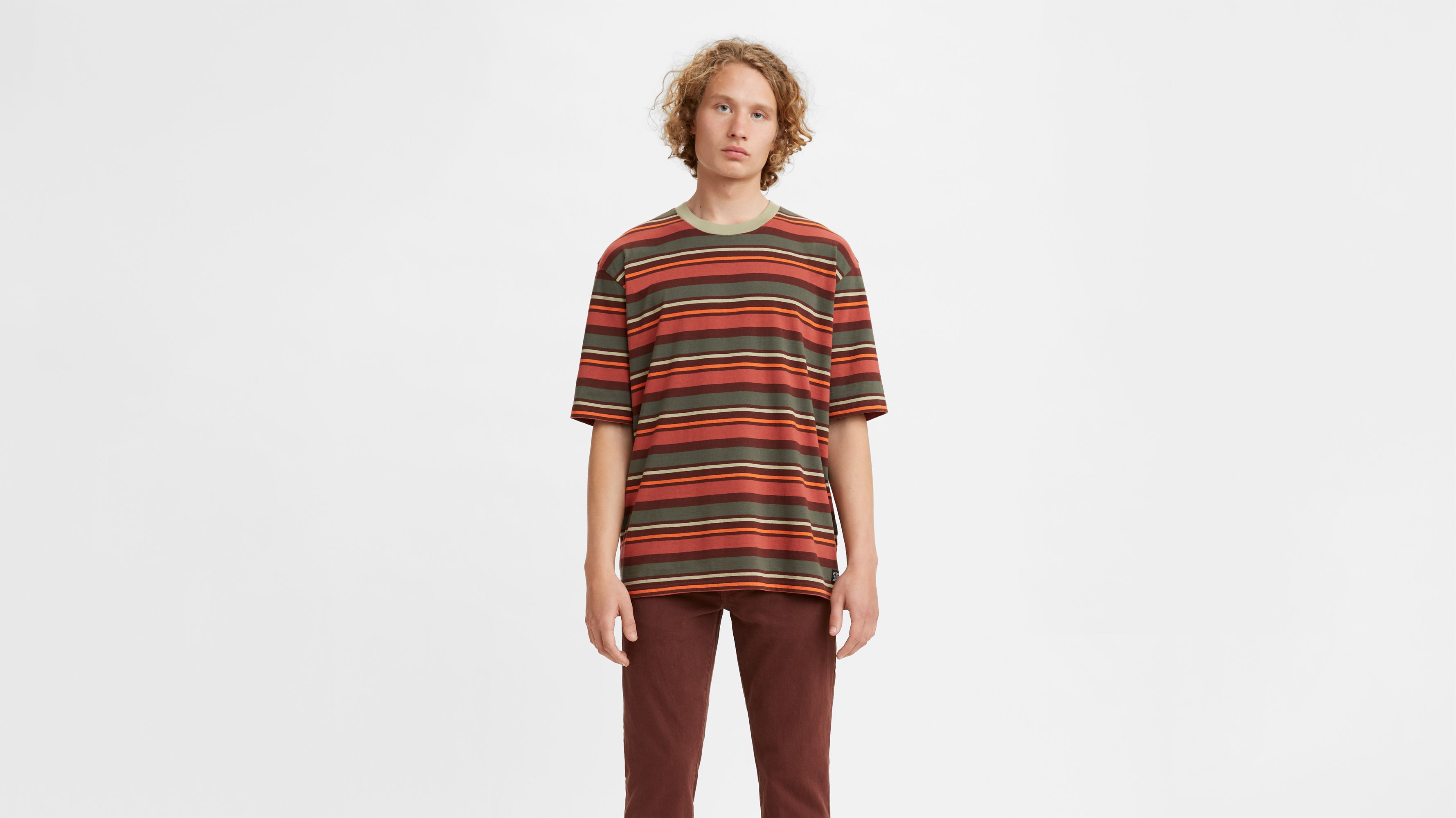 Striped Oversized Short Sleeve T-Shirt main image 0