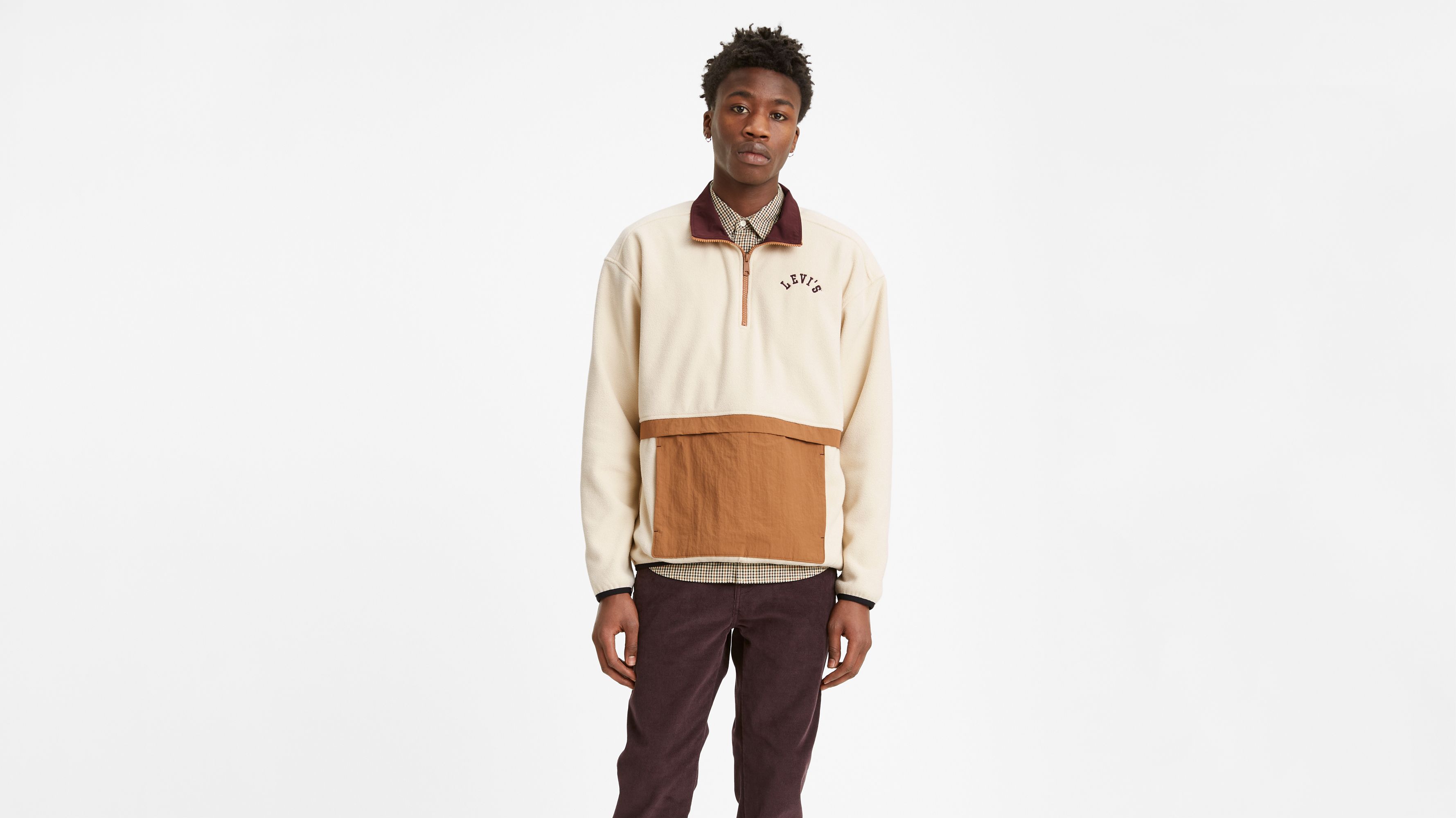 Quarter Zip Anorak - White | Levi's® US