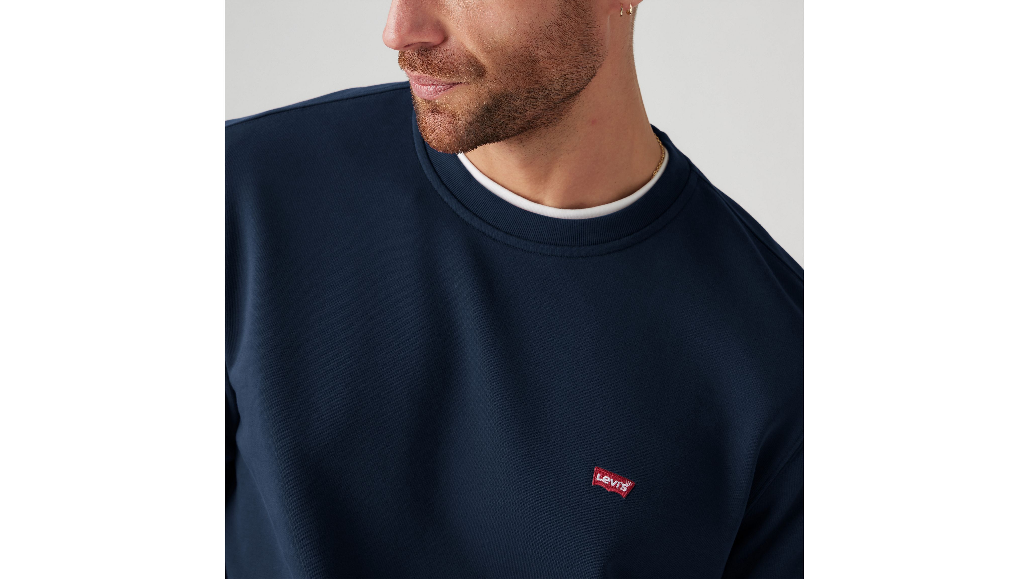 Sweat col rond new original crew bleu marine homme - Levi's