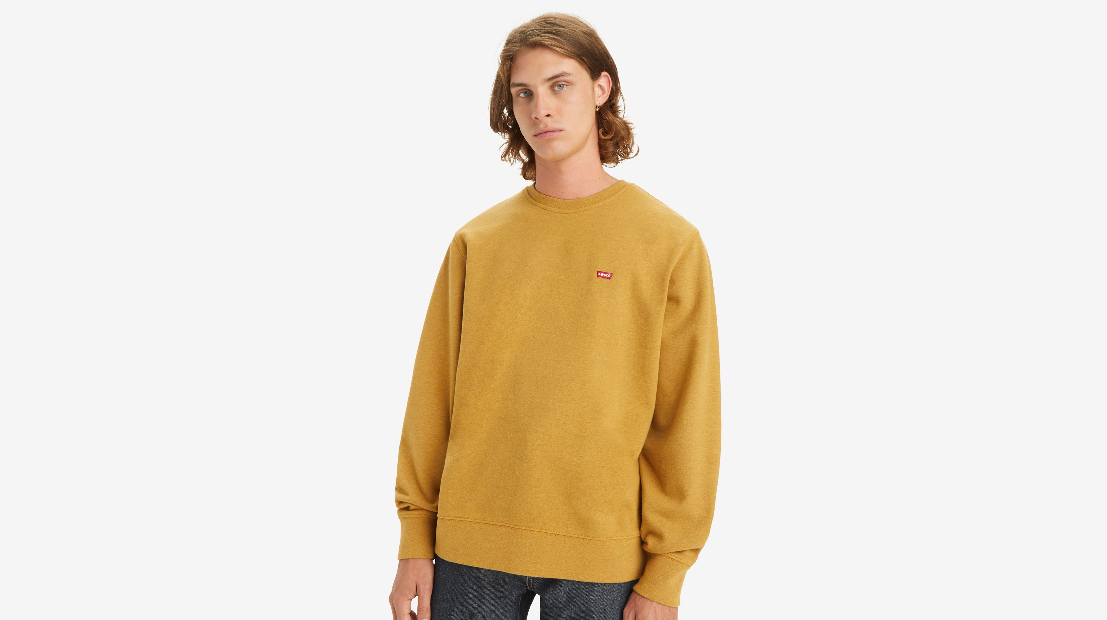 Mustard crew cheap neck sweatshirt