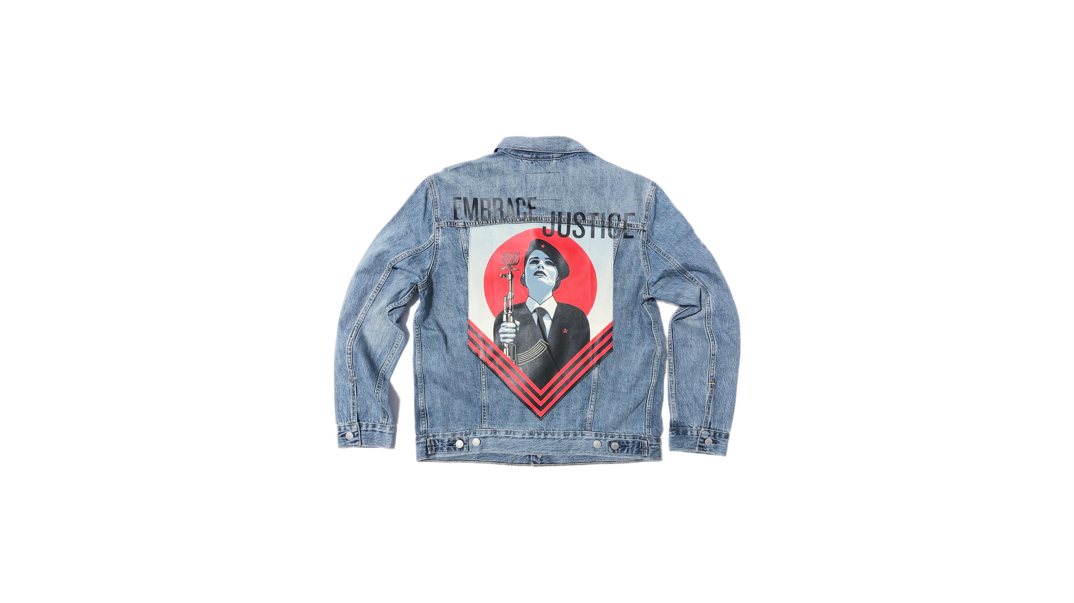 justice x levi's jacket