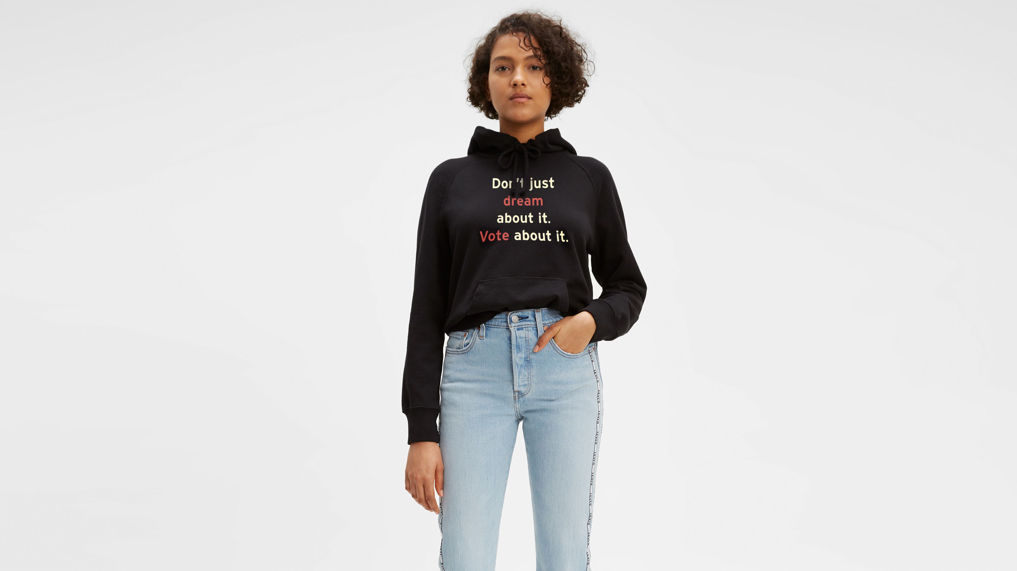 black levi's sweatshirt womens