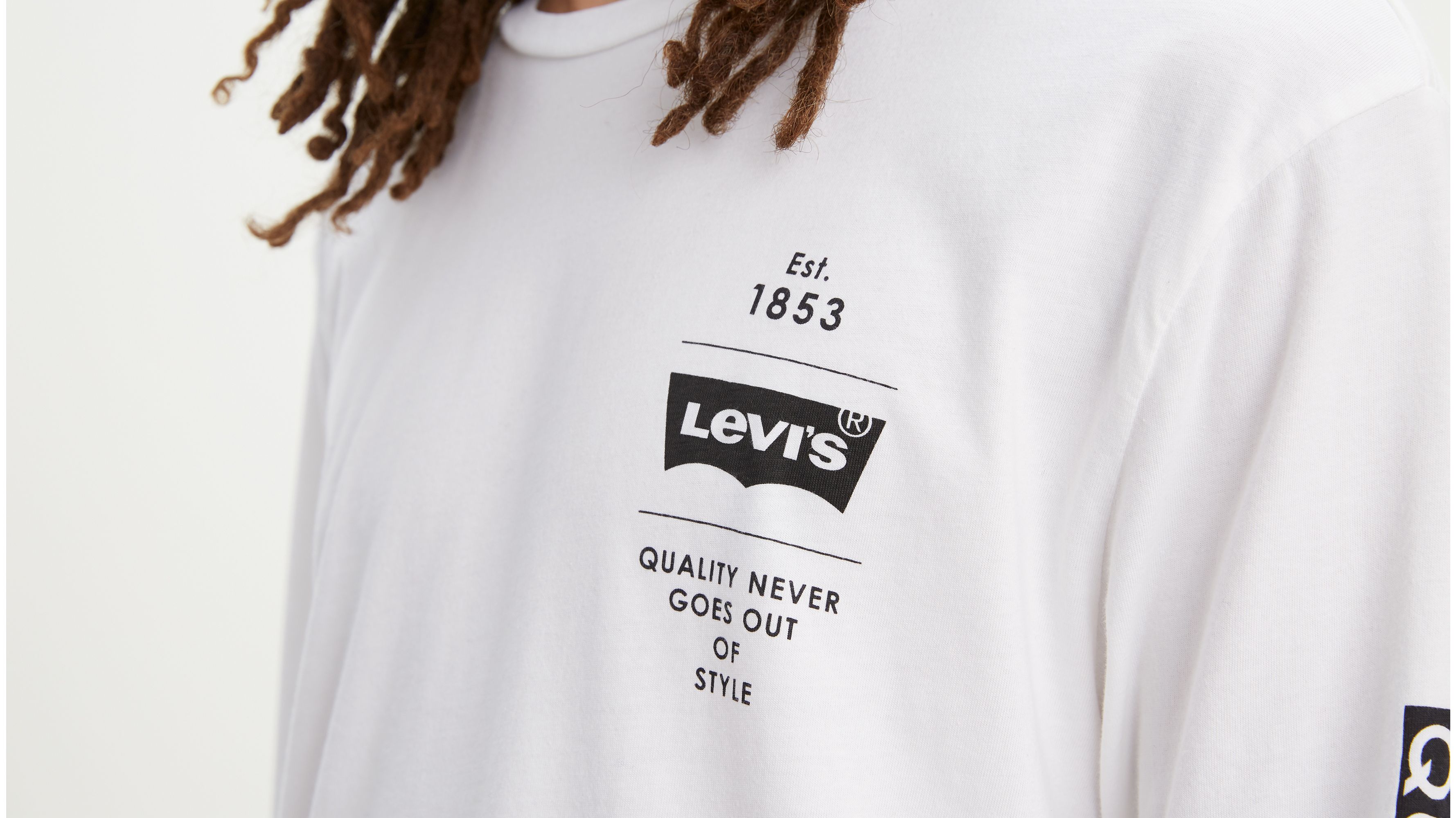Levi's® Logo Long Sleeve Tee Shirt - White | Levi's® US