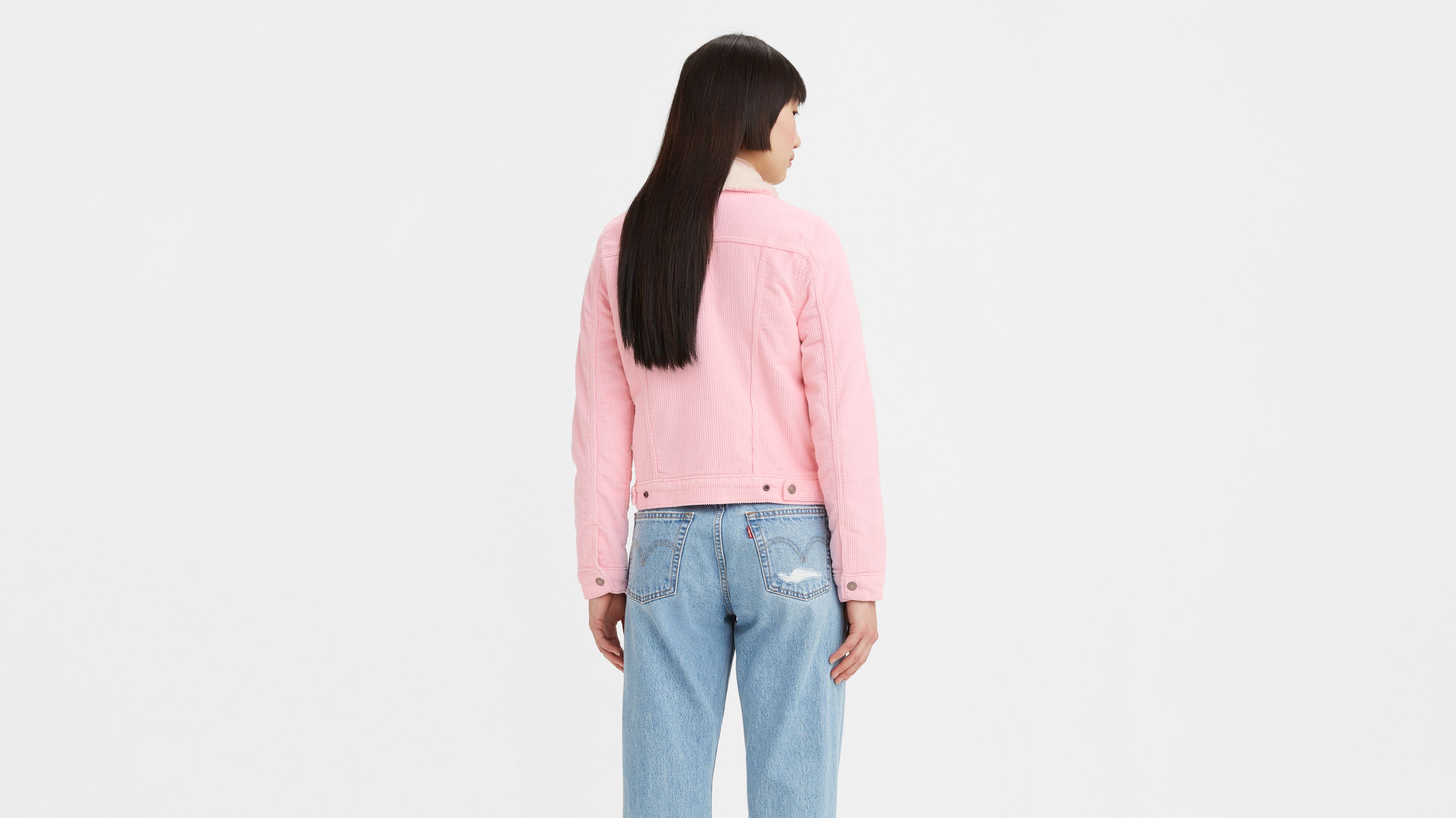 Corduroy Original Sherpa Trucker Jacket - Pink | Levi's® US