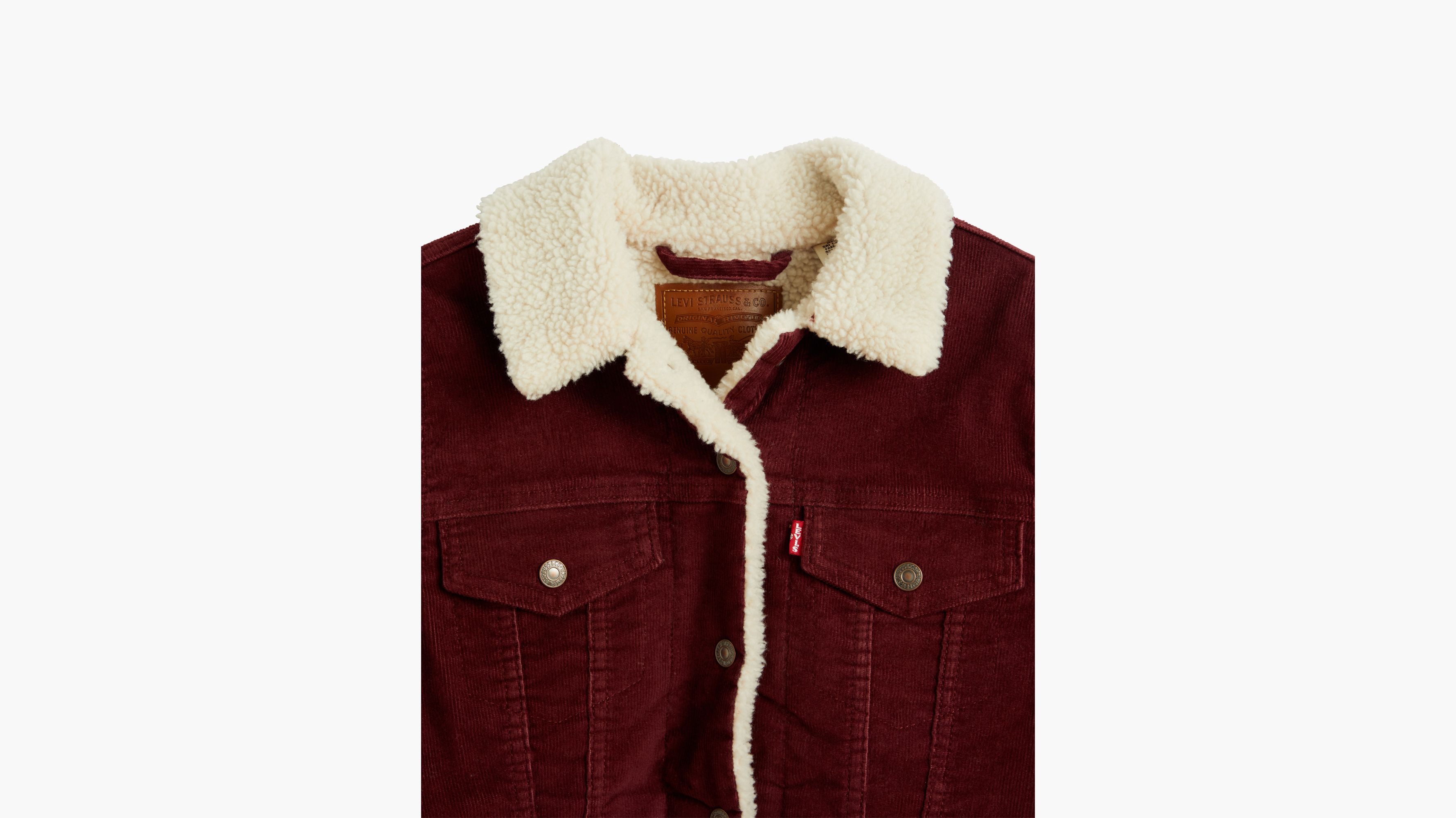 Original Corduroy Sherpa Trucker Jacket Red Levi s US