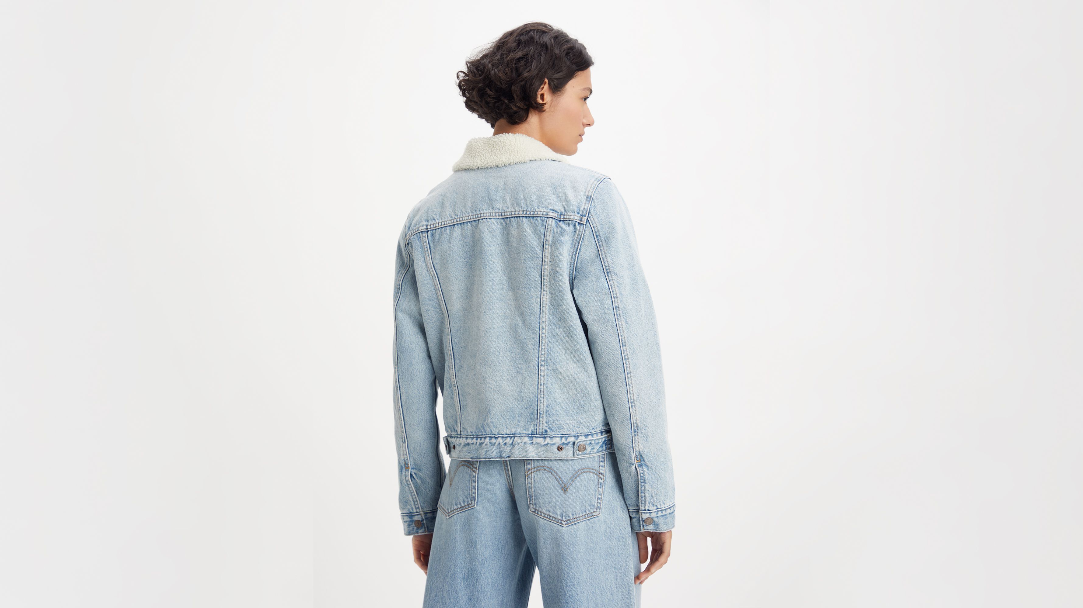 Levis shearling shop jacket women's