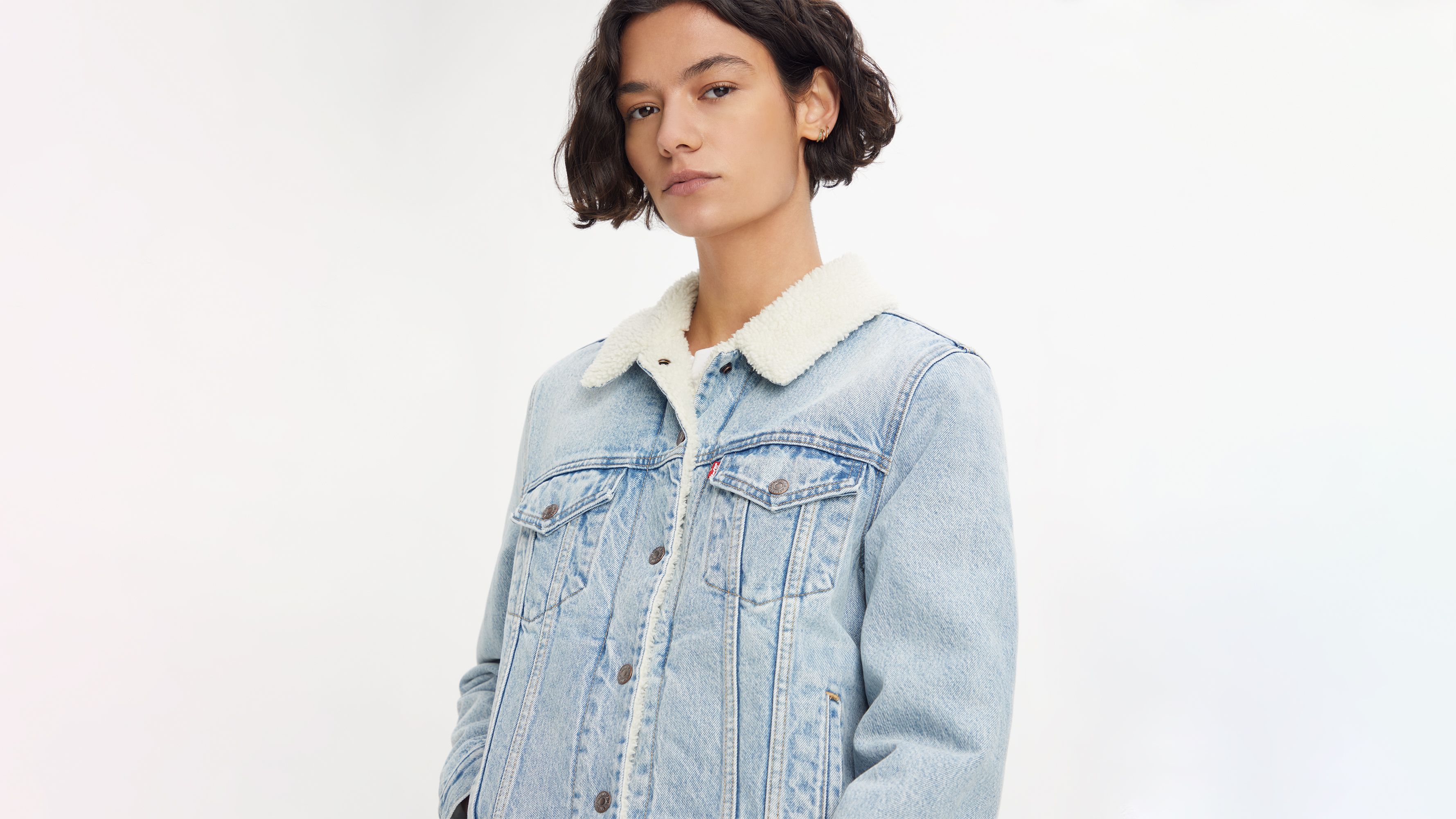 Levis sherpa trucker discount femme