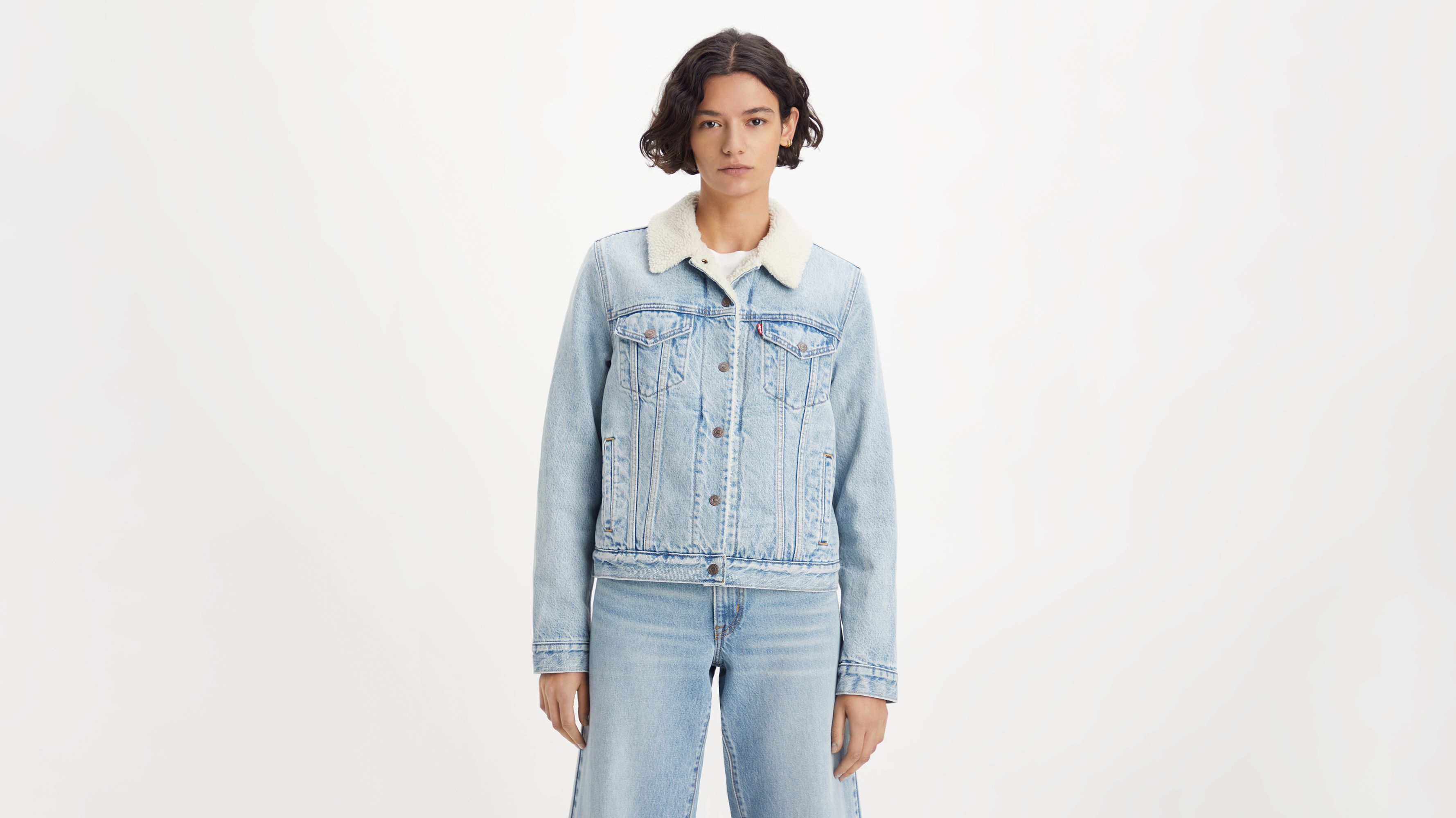 Levis shearling jacket clearance women's