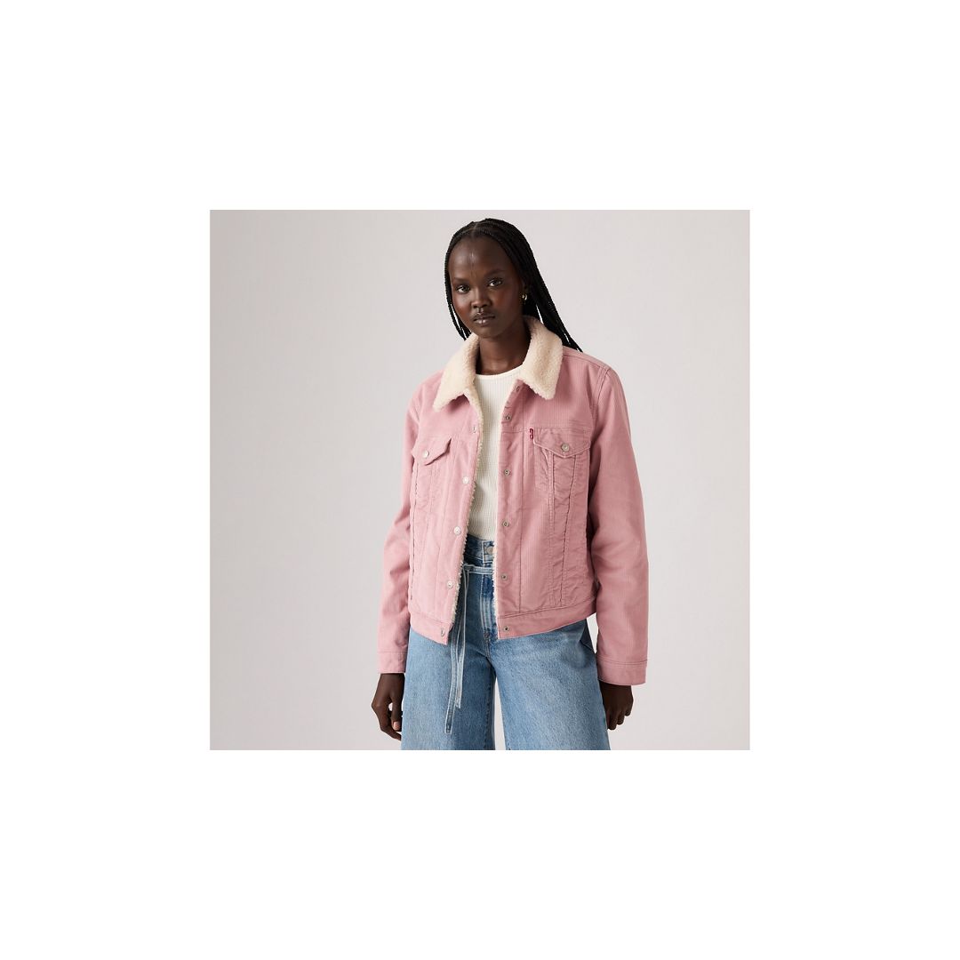 Levi's Original Sherpa Trucker Jacket In Pink