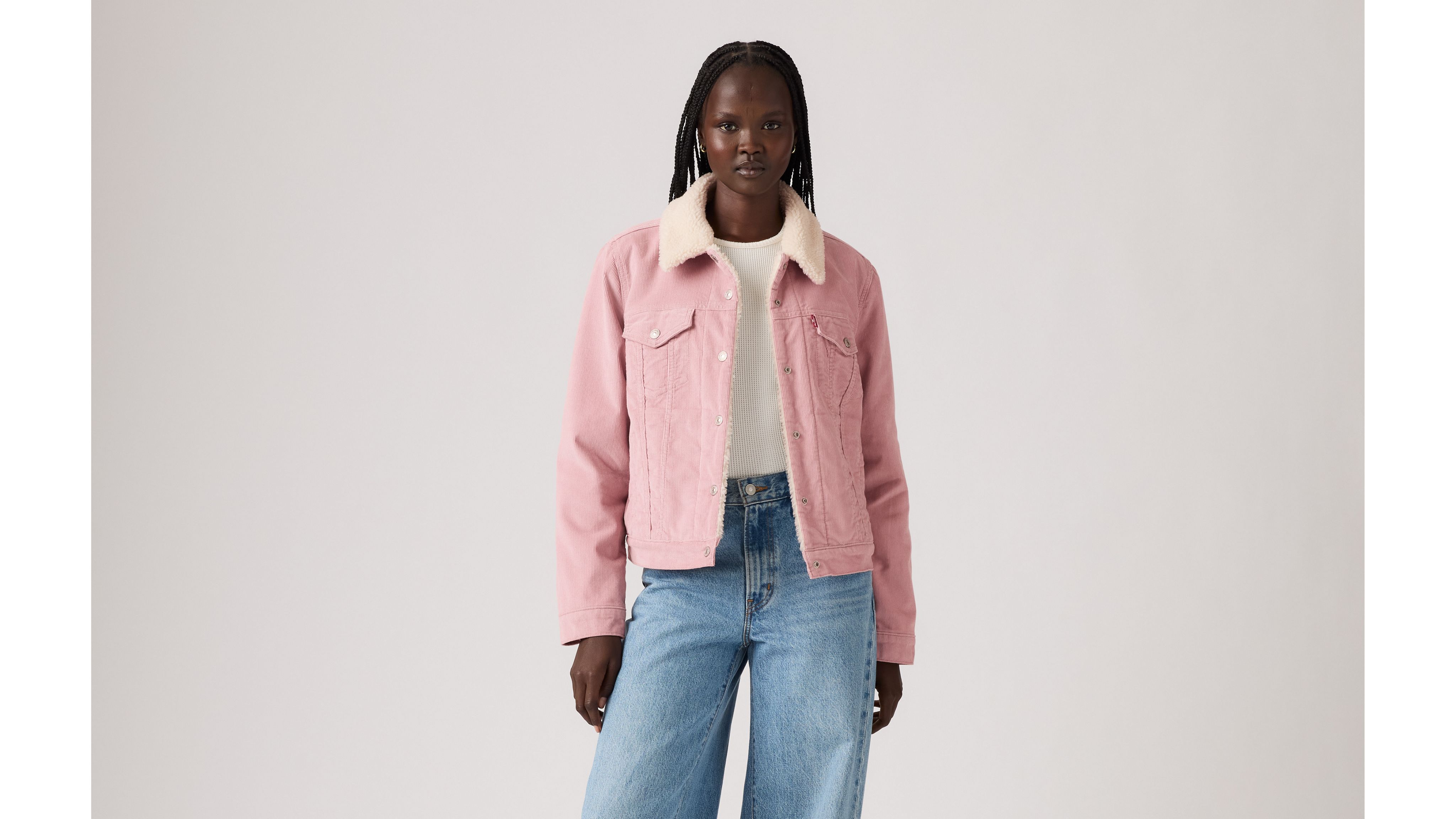 Levi's Original Sherpa Trucker Jacket In Pink