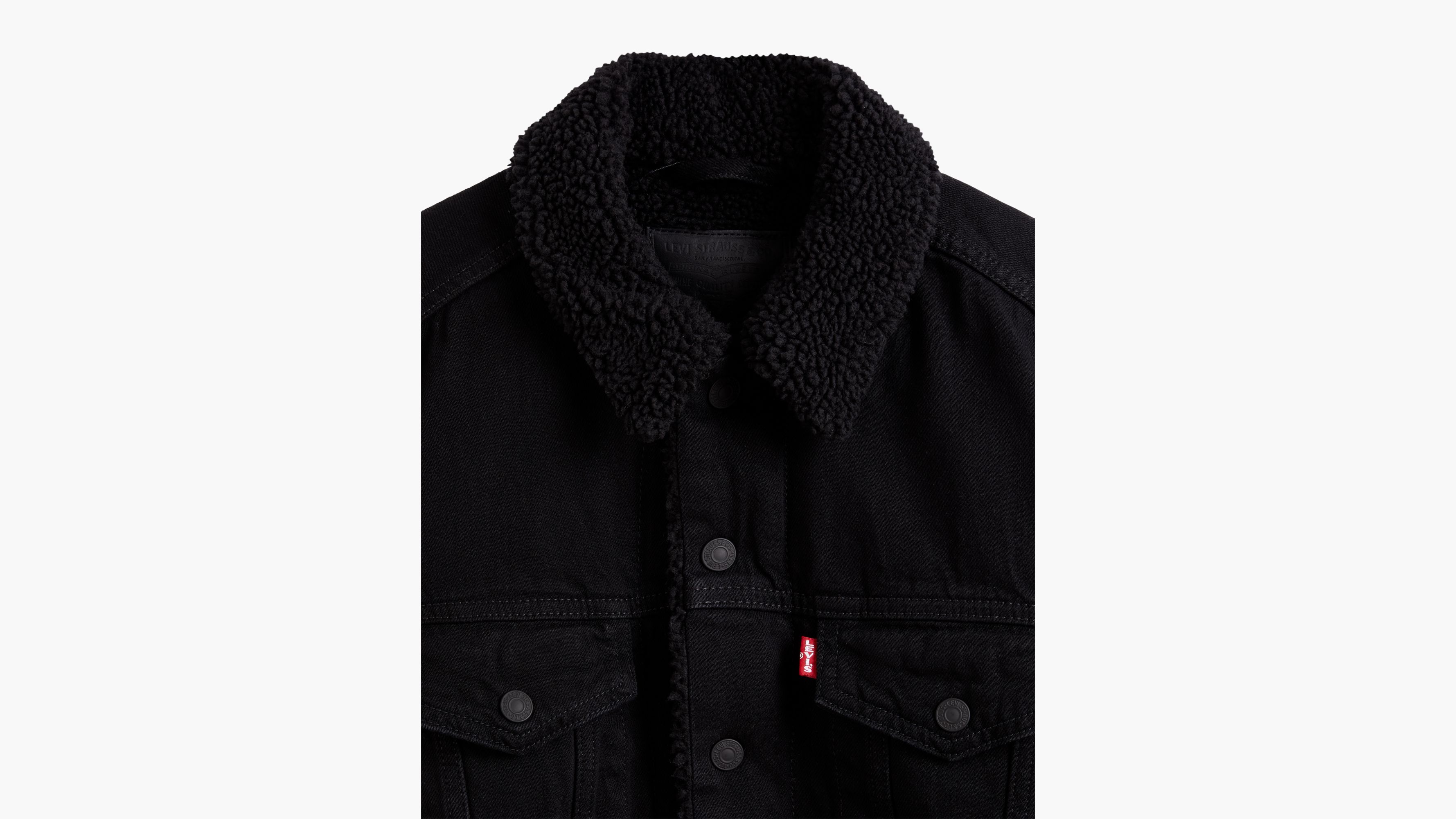 Ex-boyfriend Sherpa Trucker Jacket - Black | Levi's® BE