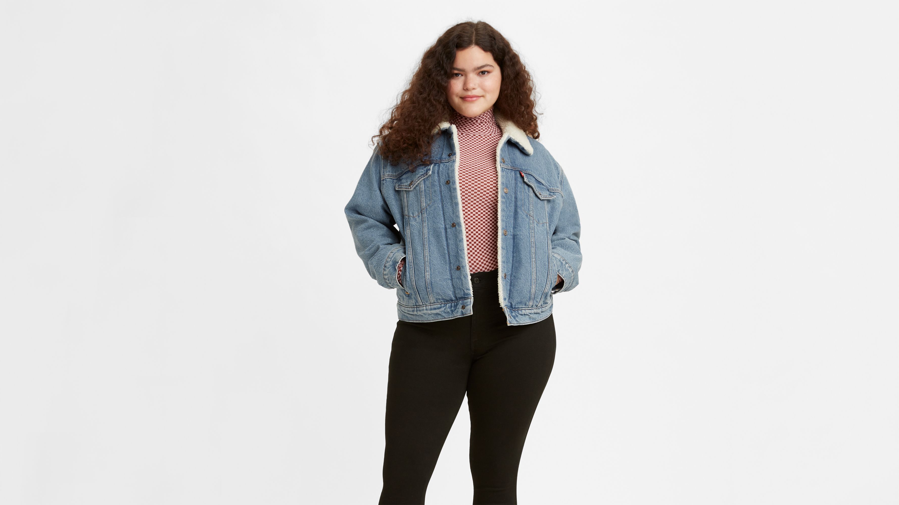 Ex-boyfriend Sherpa Trucker Jacket - Blue | Levi's® GB