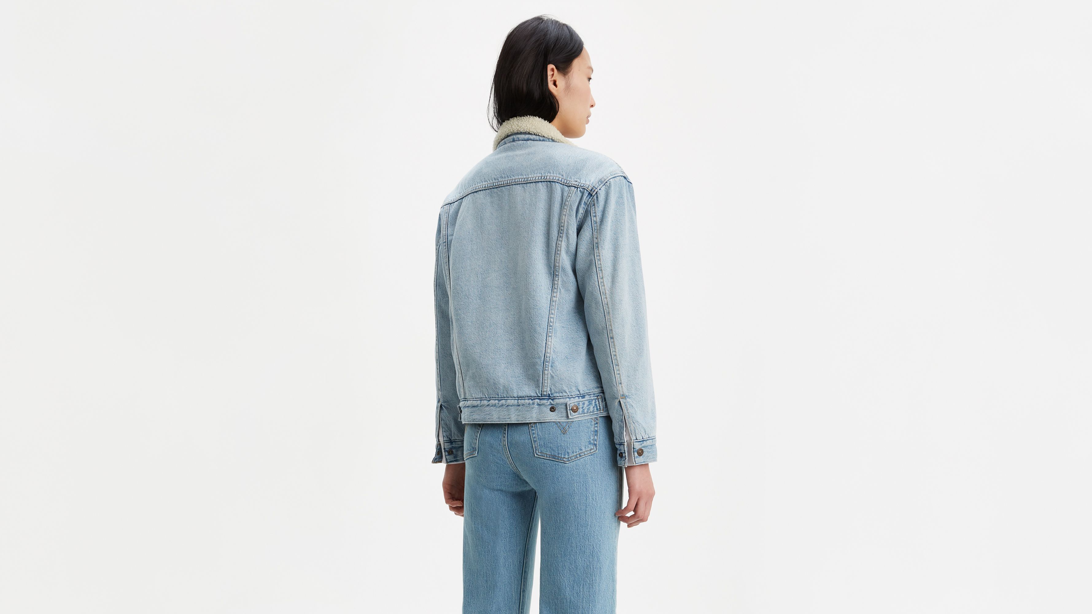 Ex-Boyfriend Stretch Sherpa Trucker Jacket 5