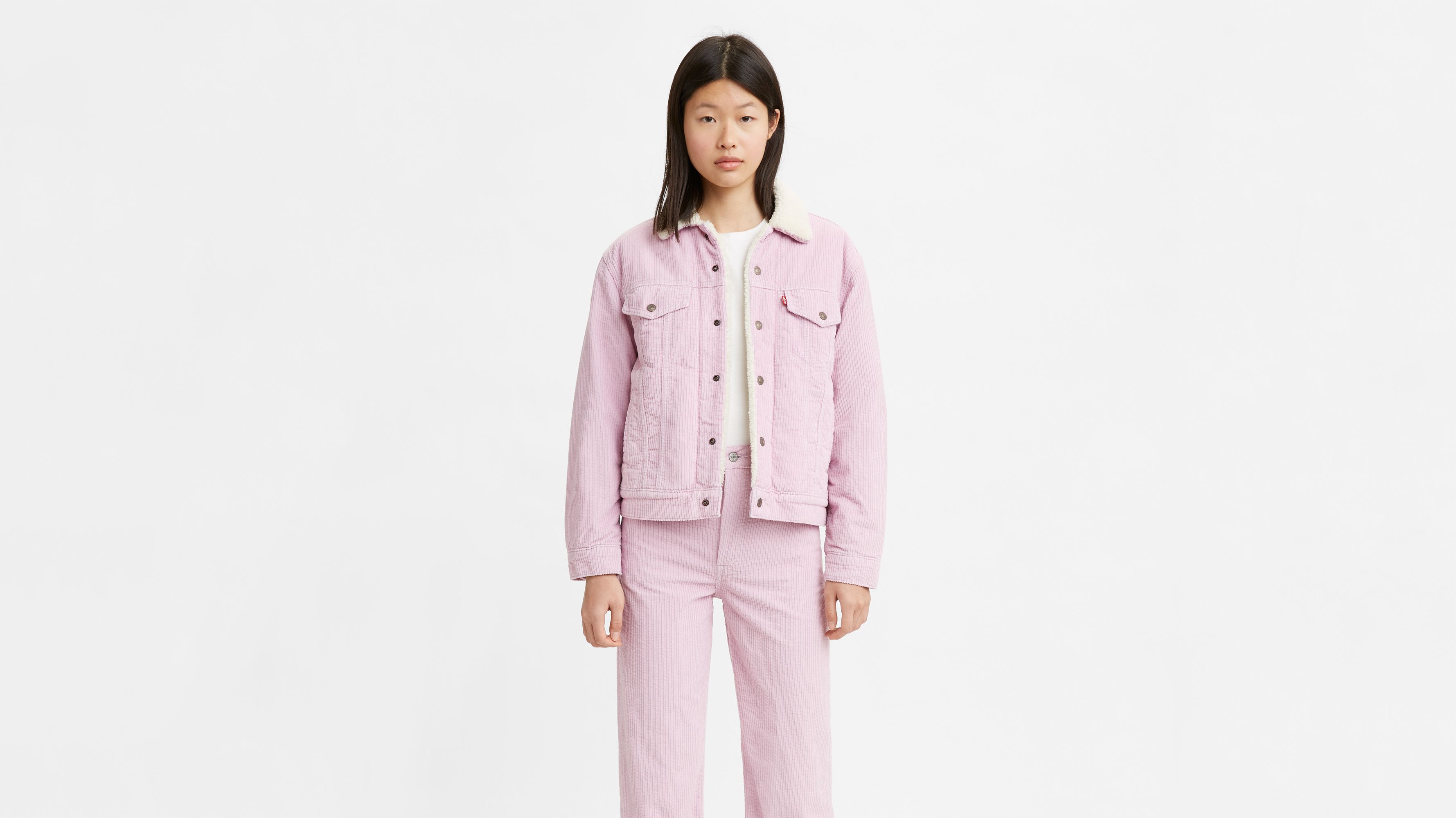 Ex-boyfriend Corduroy Sherpa Trucker Jacket - Purple | Levi's® US