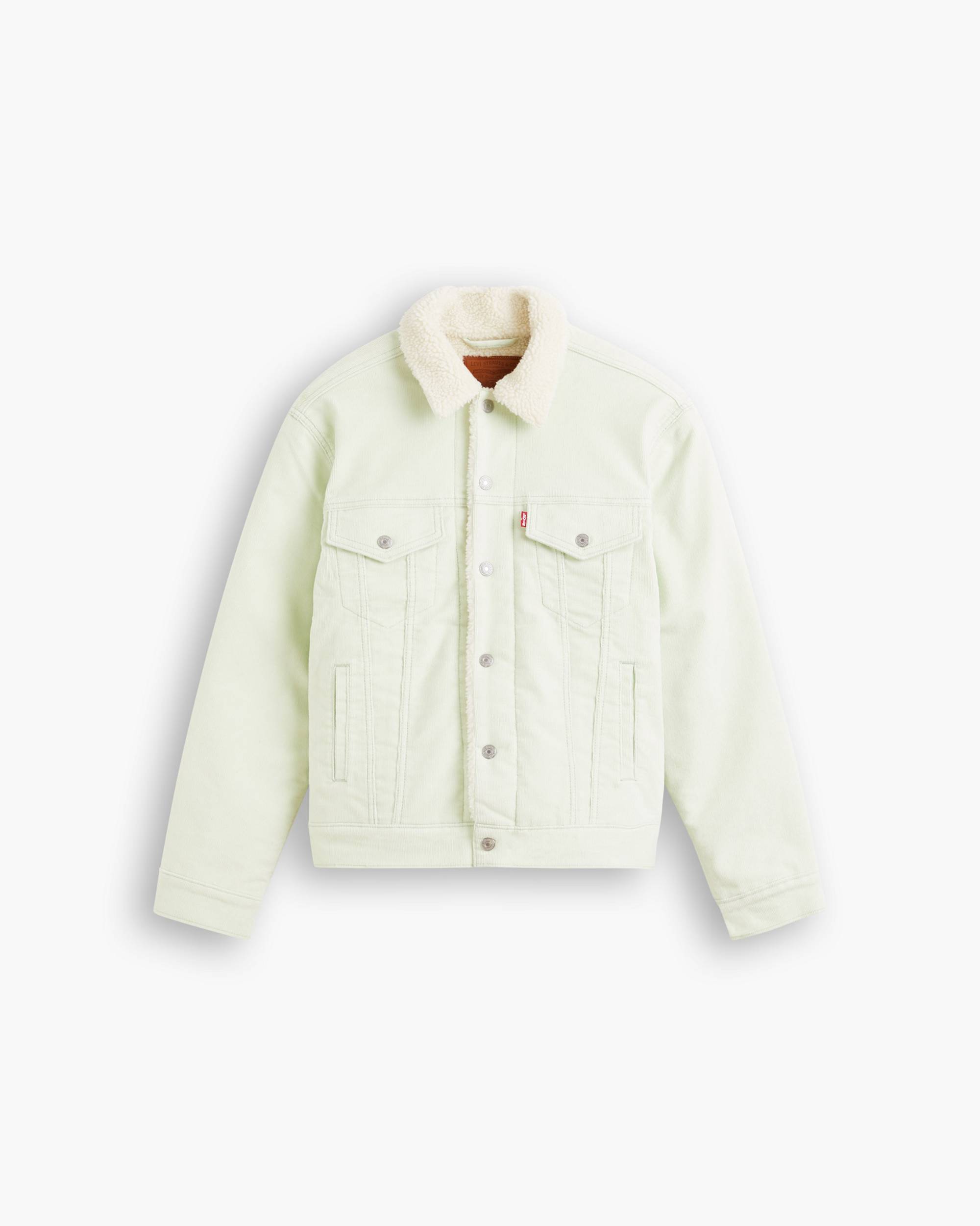 Ex-boyfriend Corduroy Sherpa Trucker Jacket - Green | Levi's® US Ex-boyfriend Corduroy Sherpa Trucker Jacket - Green | Levi's® US