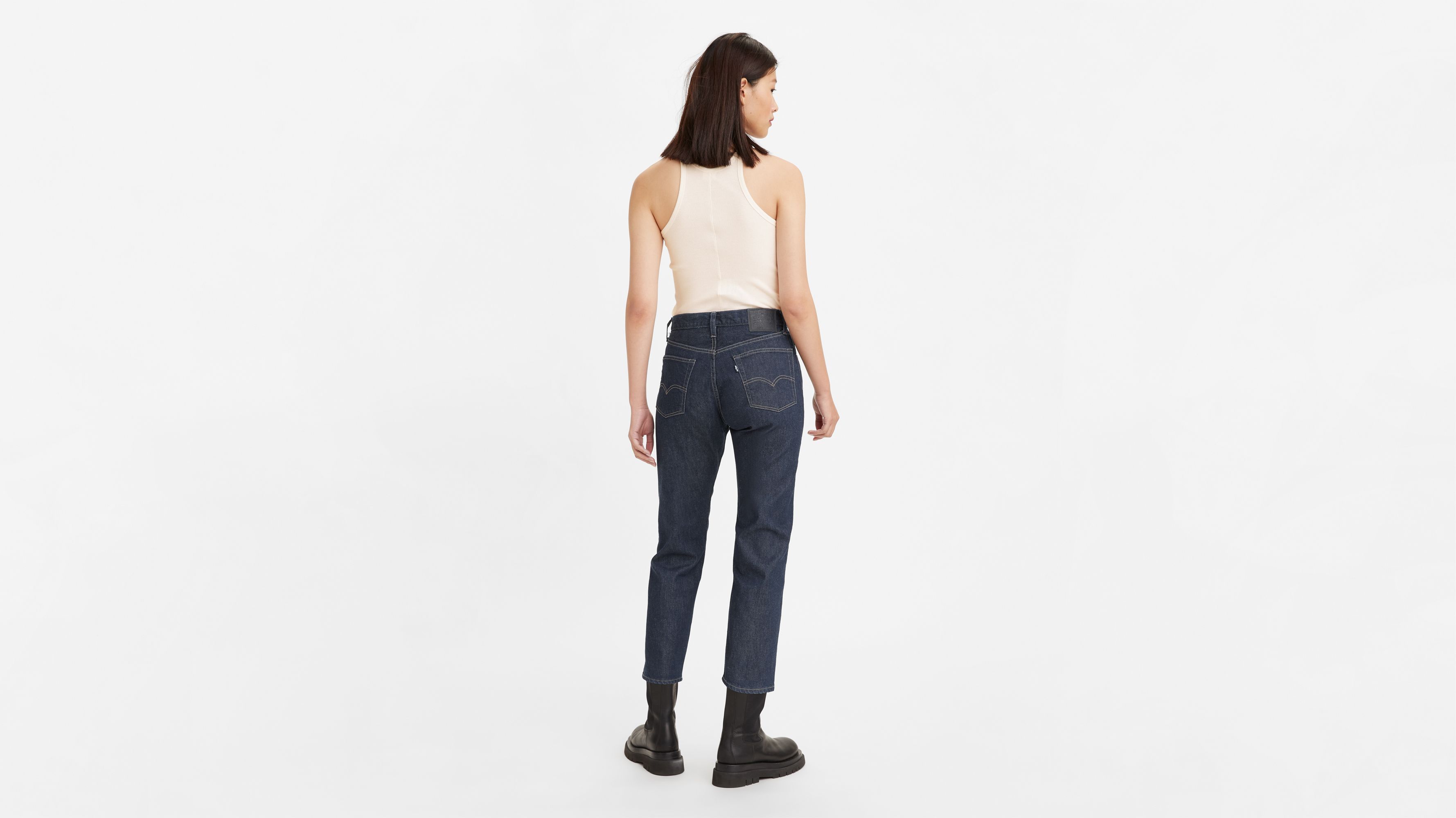 levi's 501 cropped black jeans