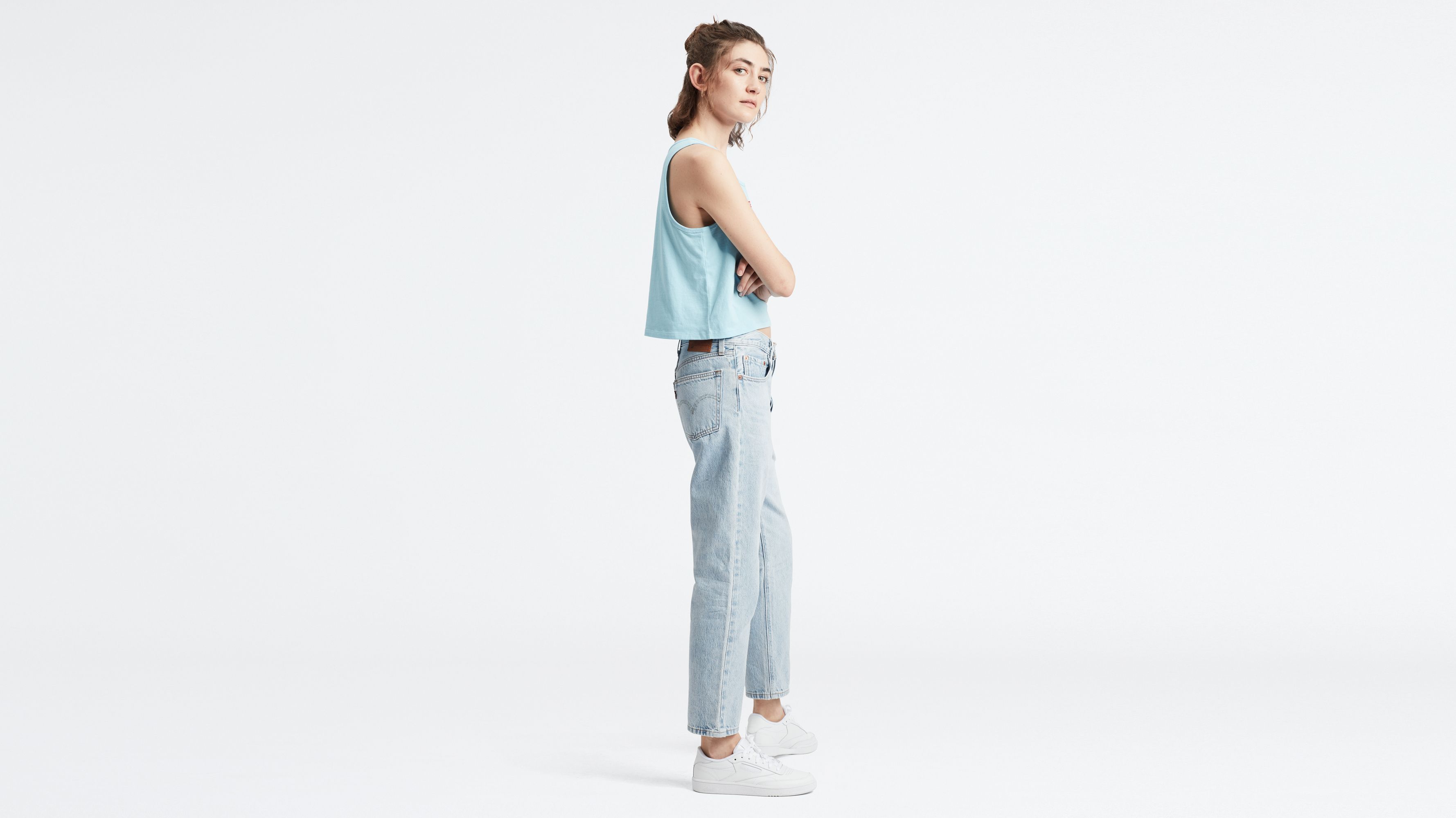 levi's 501 crop jeans in light wash