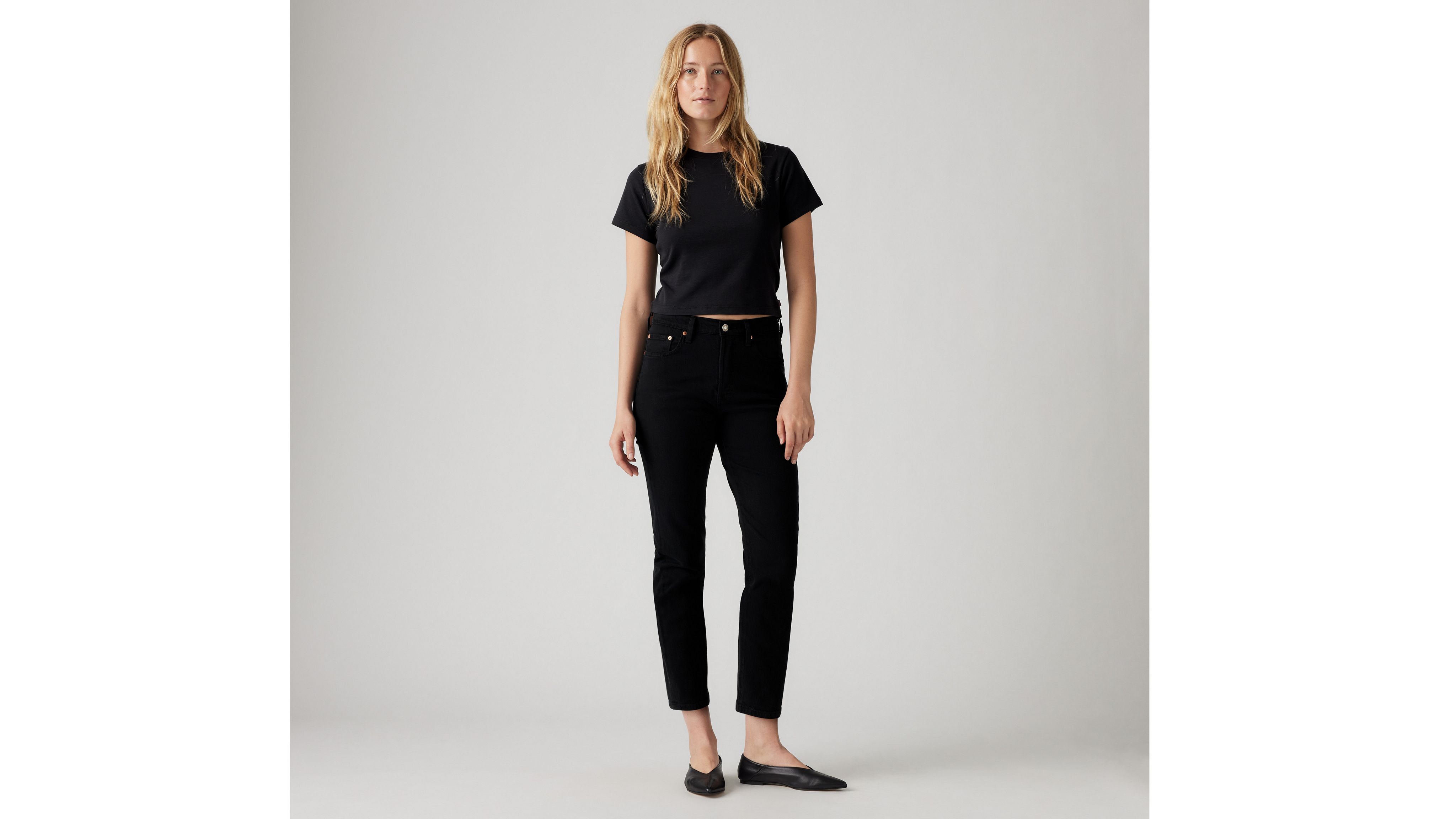 aalis LOI cascade mesh trim jeans (Black denim) –