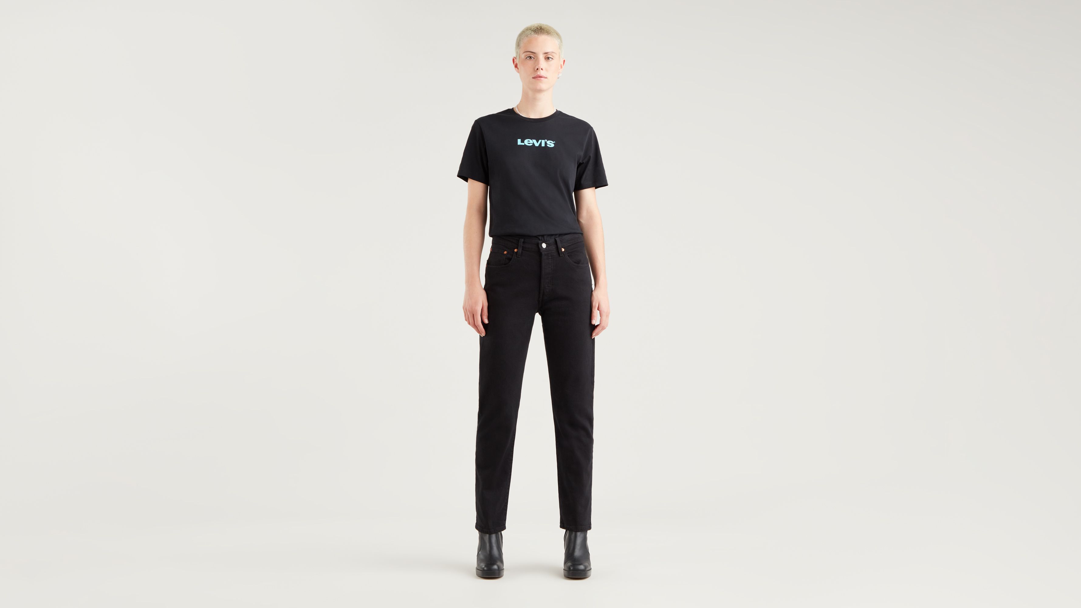 501® Levi's® Crop Jeans - Black