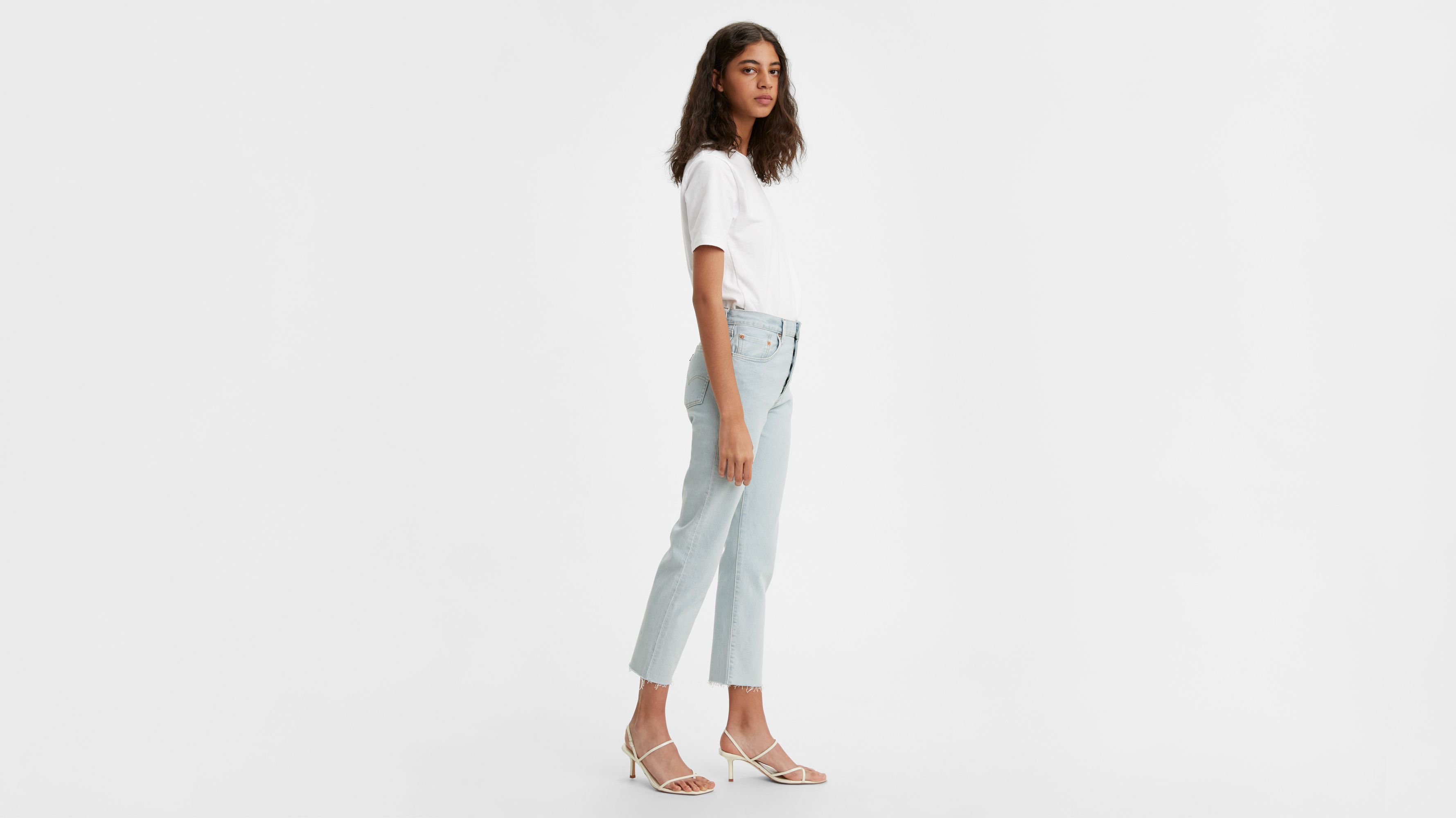 levis white crop jeans