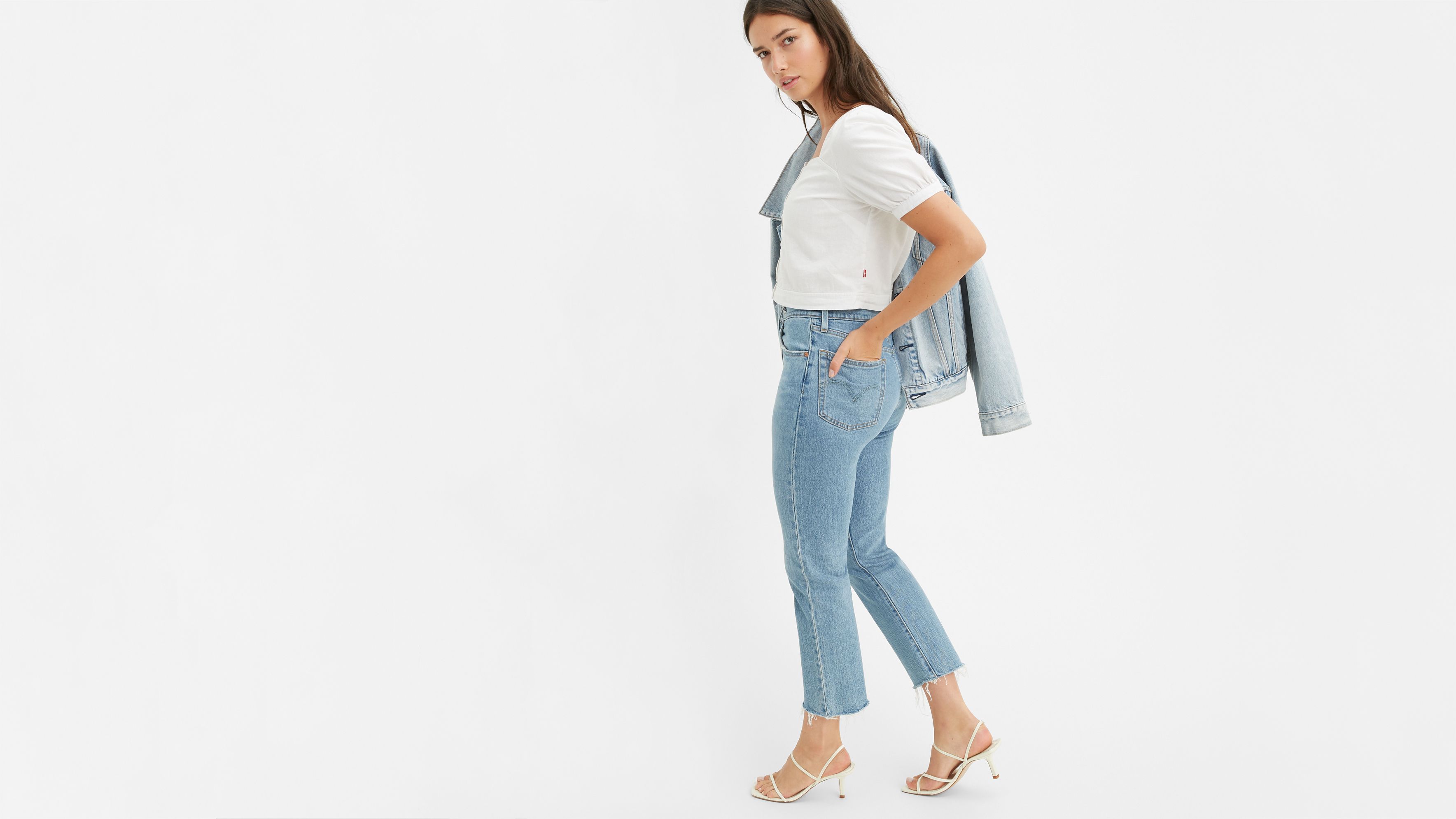 levi's 501 crop stone throw