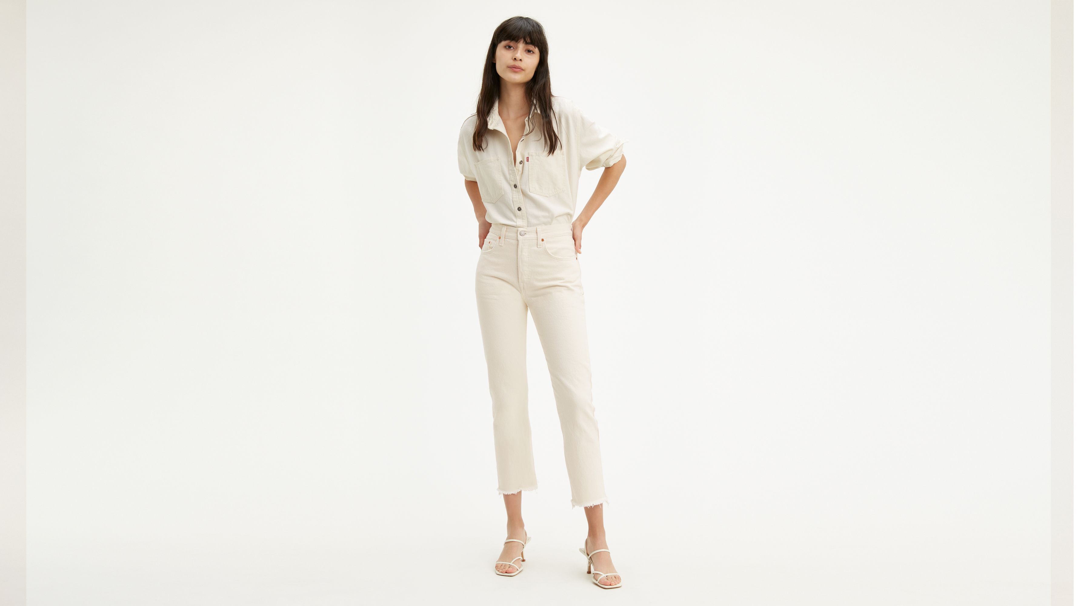 white levis 501 womens