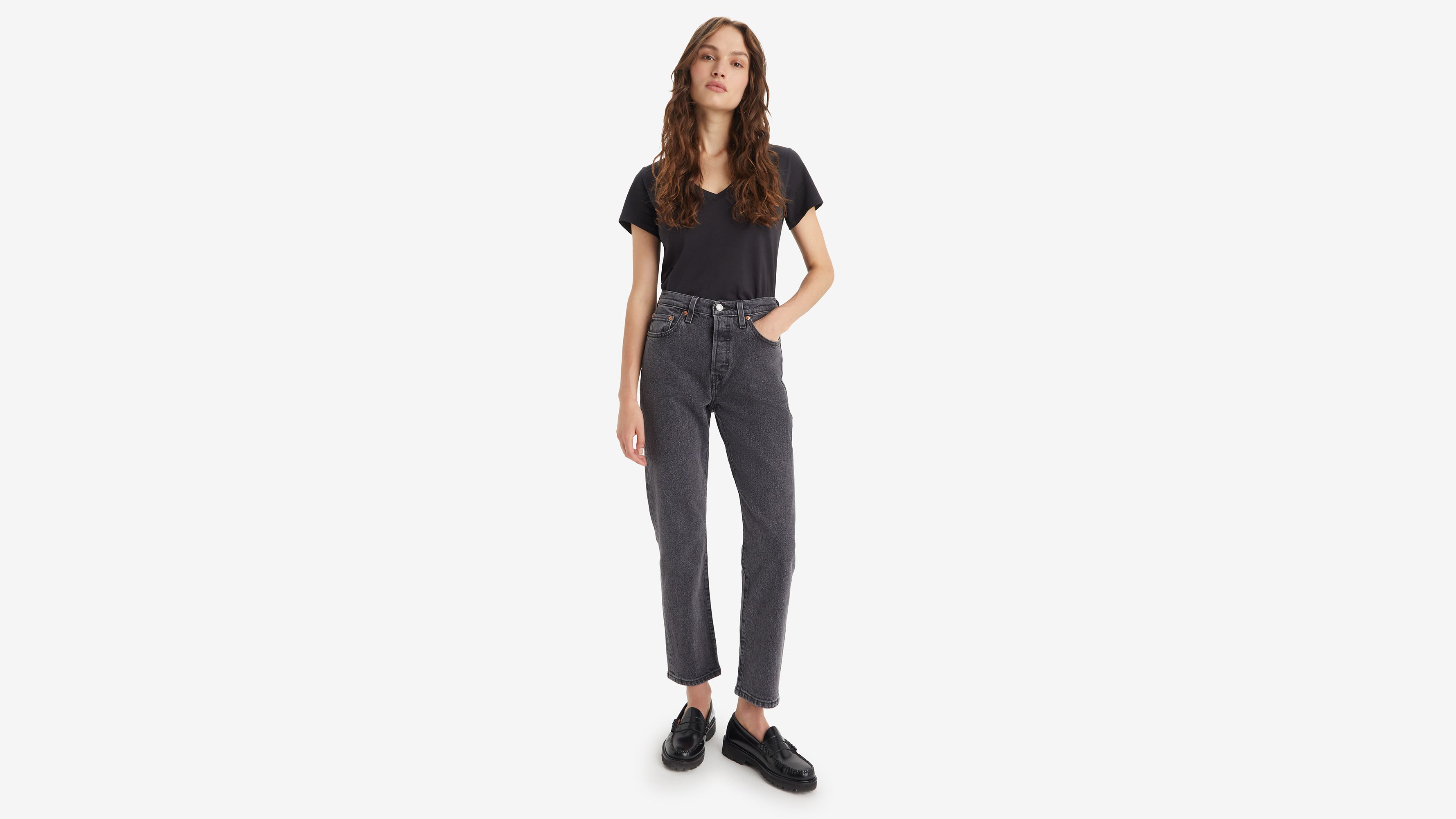 501® Levi's® Crop Jeans - Black | Levi's® GB