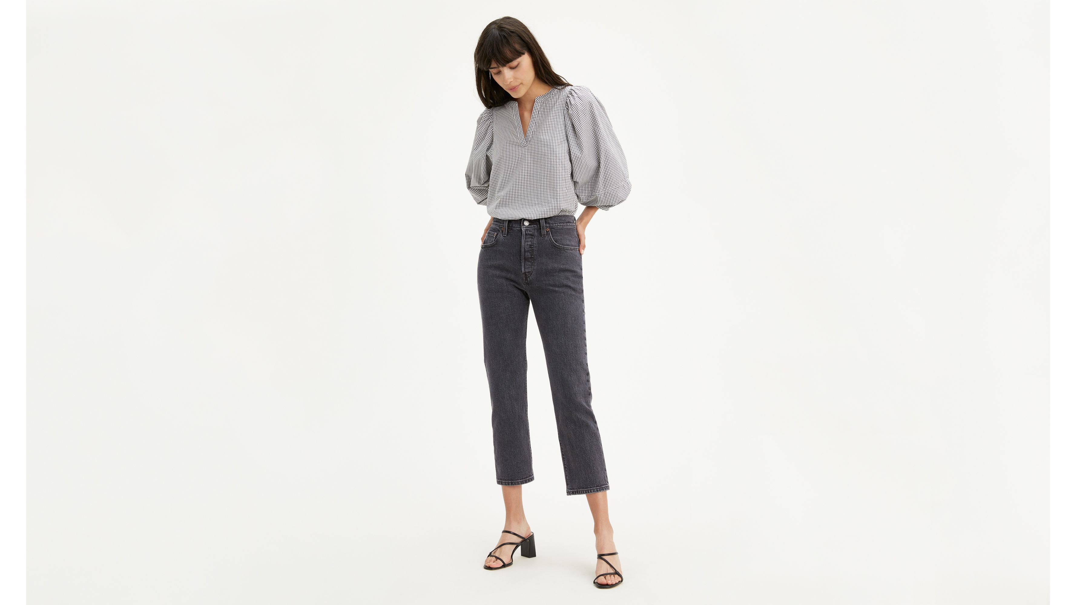 501® Original Stretch Cropped Women's Jeans - Black | Levi's® CA